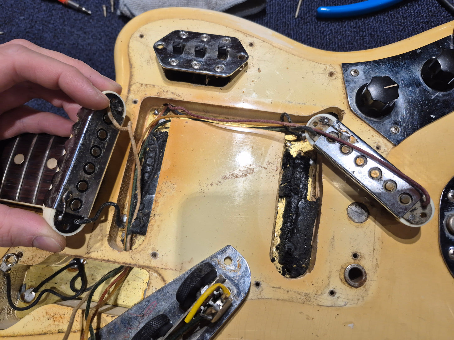 Fender Jaguar Olympic White 1965 Electric Guitars / Solid Body