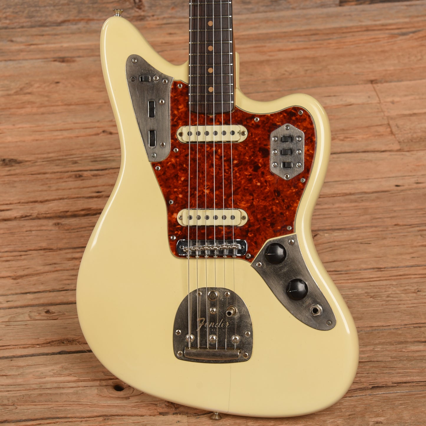 Fender Jaguar Olympic White Refin 1964 Electric Guitars / Solid Body