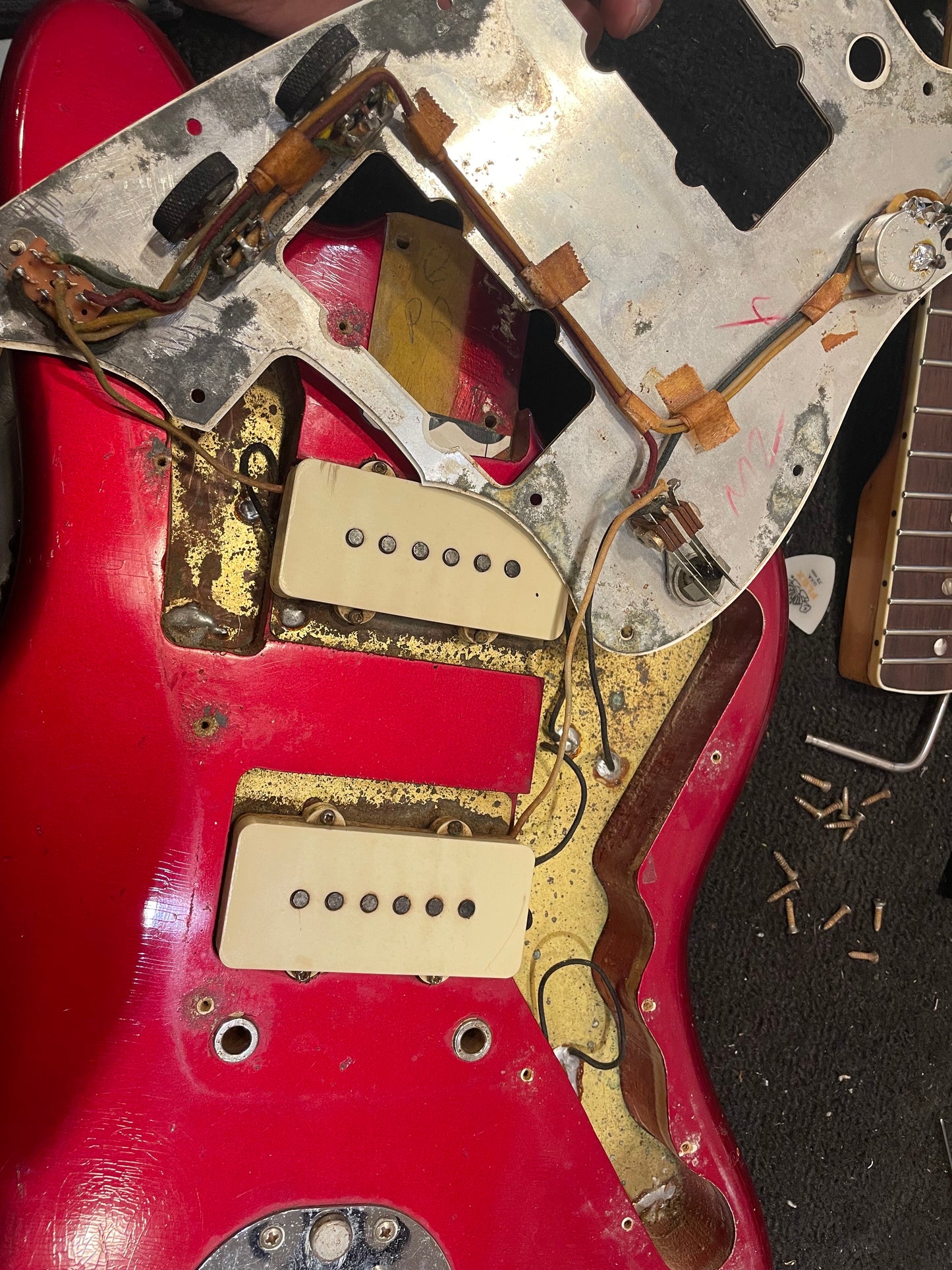 Fender Jazzmaster Candy Apple Red 1966 Electric Guitars / Solid Body