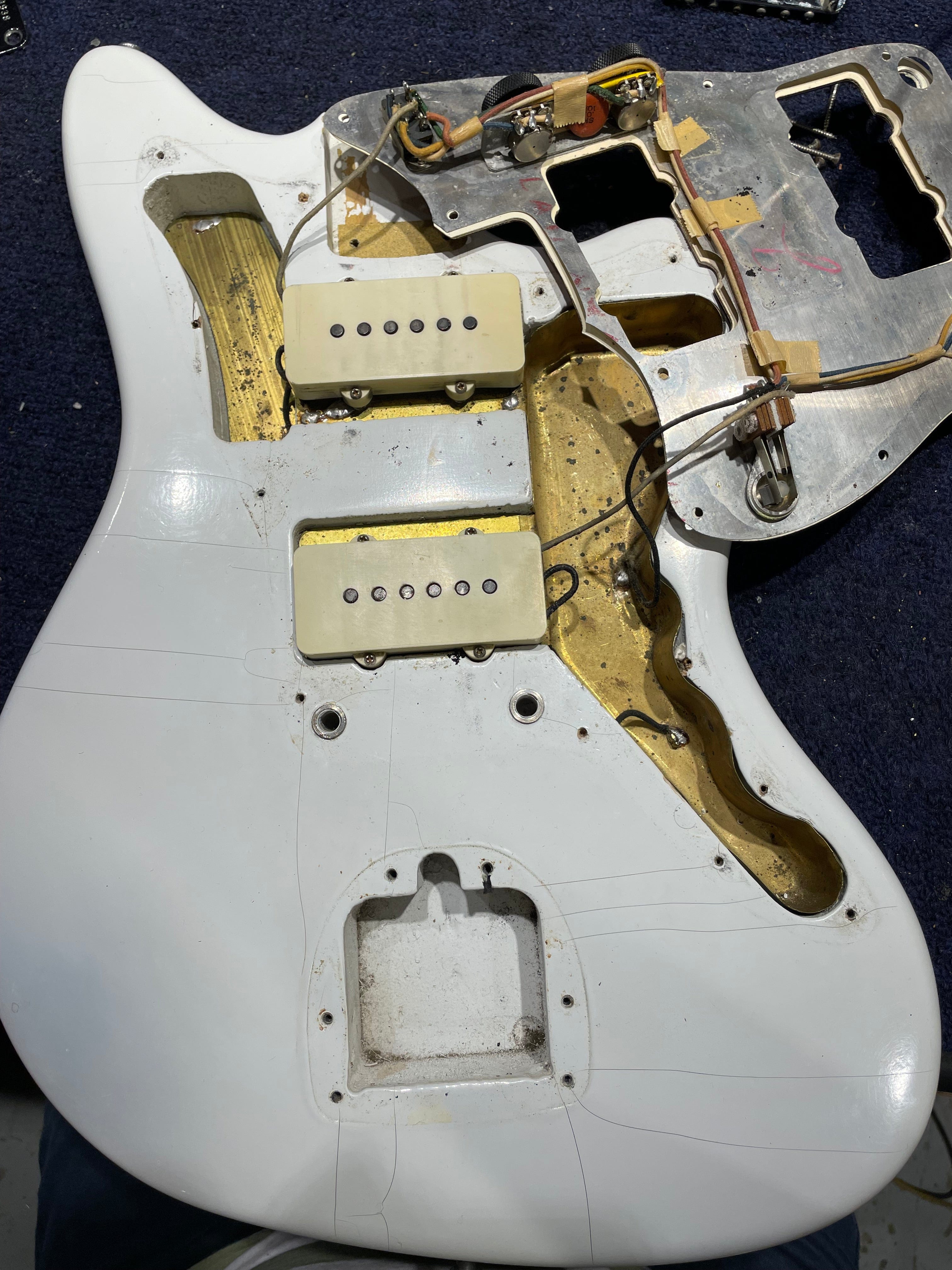 Fender Jazzmaster White 1965 Electric Guitars / Solid Body