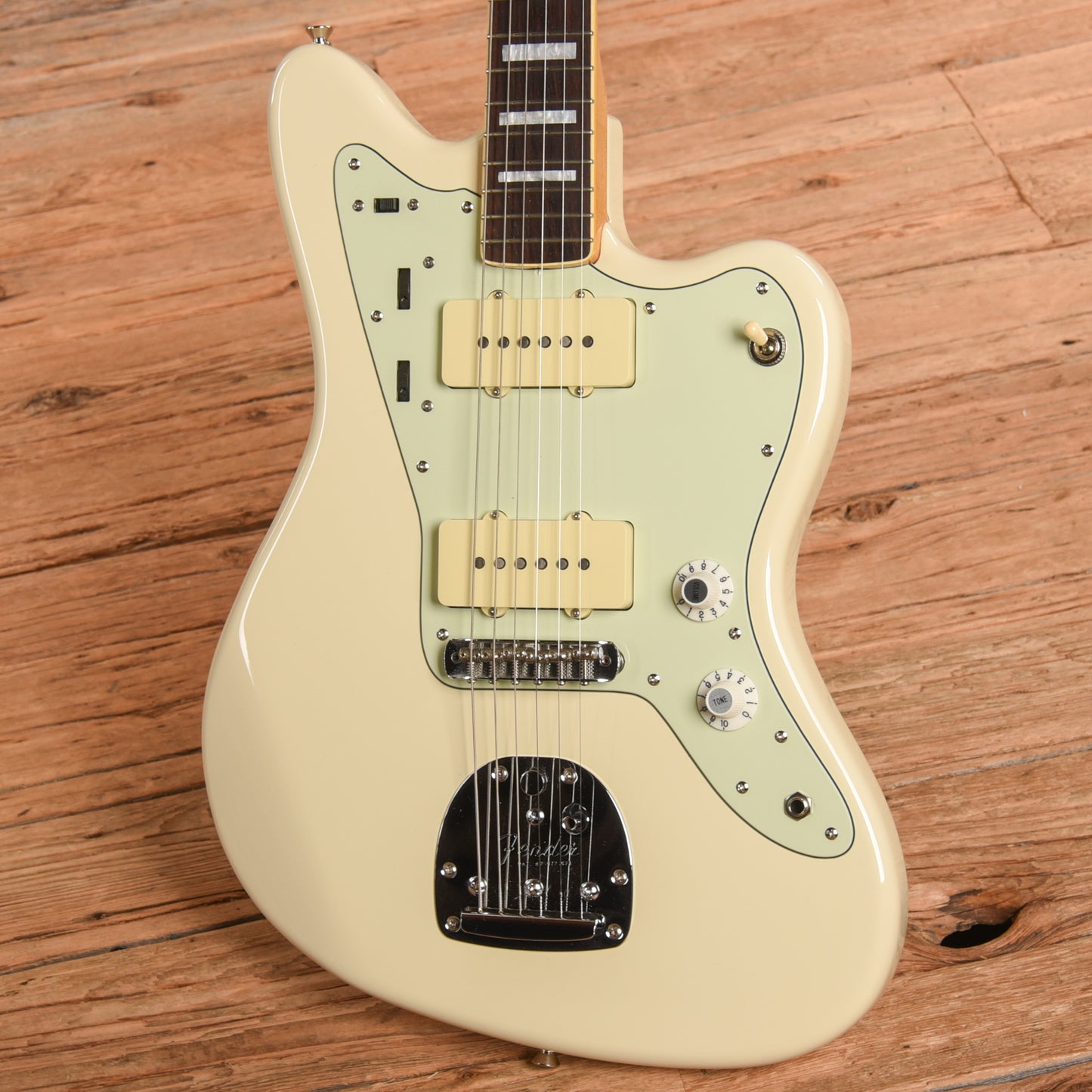 Fender JM-66 Jazzmaster Reissue w/Matching Headcap Olympic White 2014 Electric Guitars / Solid Body