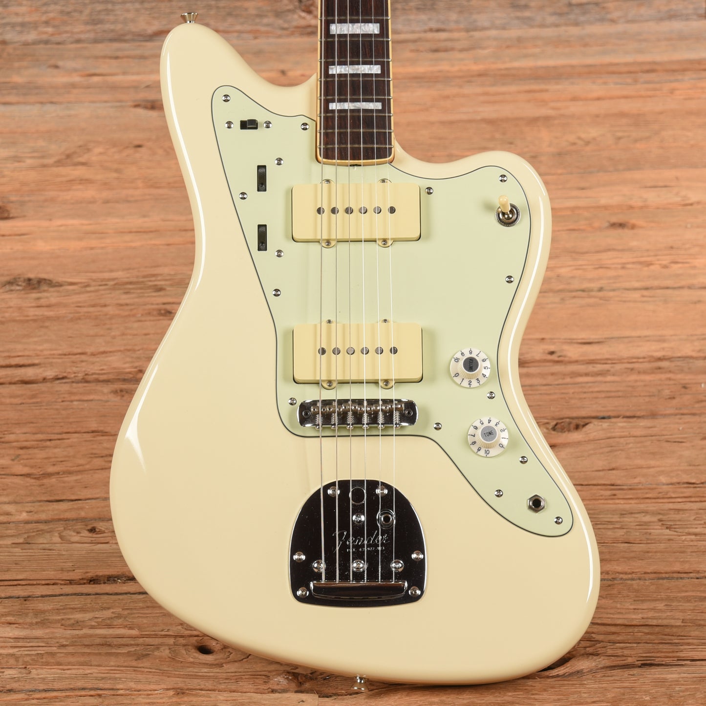 Fender JM-66 Jazzmaster Reissue w/Matching Headcap Olympic White 2014 Electric Guitars / Solid Body
