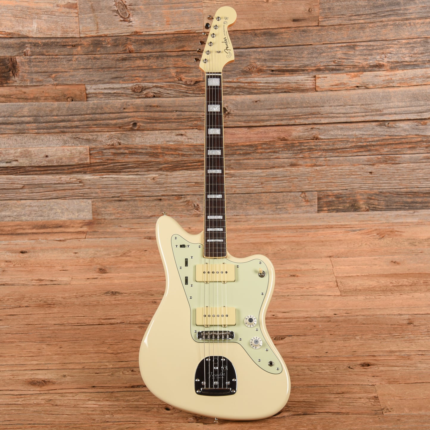 Fender JM-66 Jazzmaster Reissue w/Matching Headcap Olympic White 2014 Electric Guitars / Solid Body