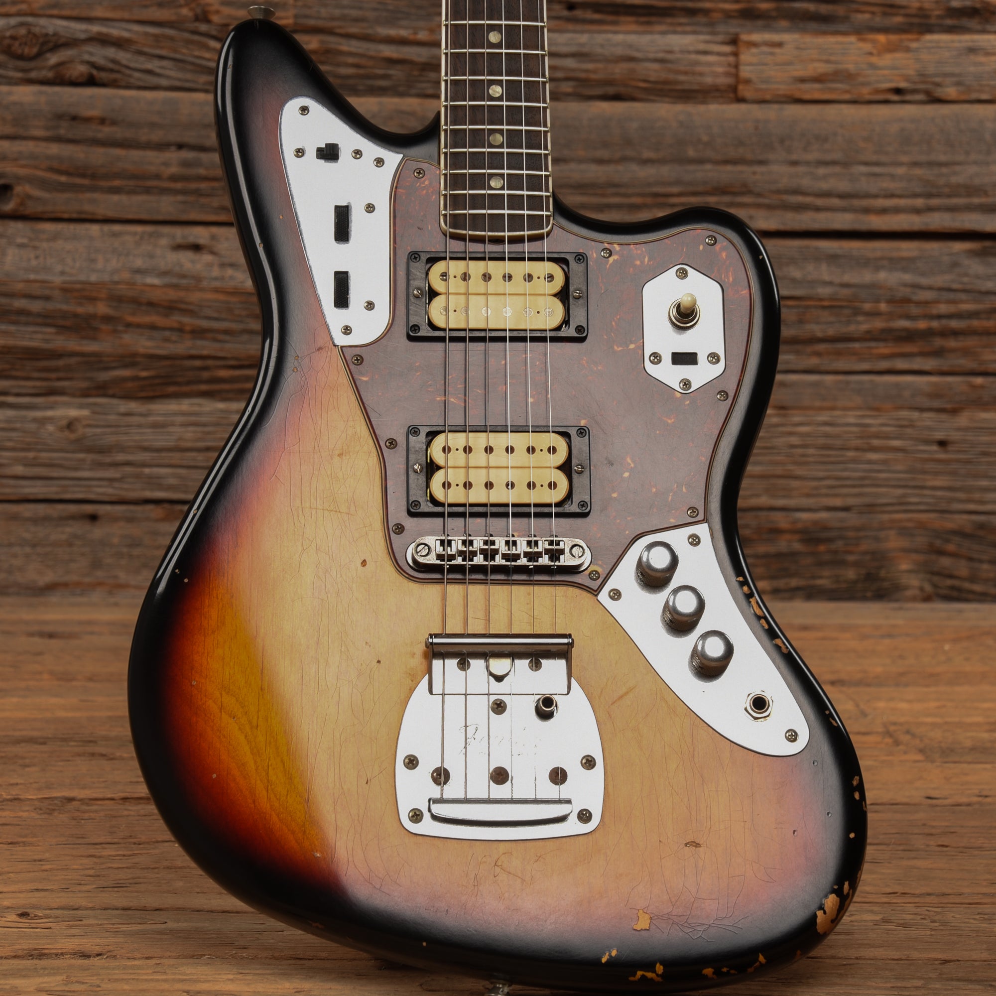 Fender Kurt Cobain Road Worn Jaguar Sunburst 2012 Electric Guitars / Solid Body