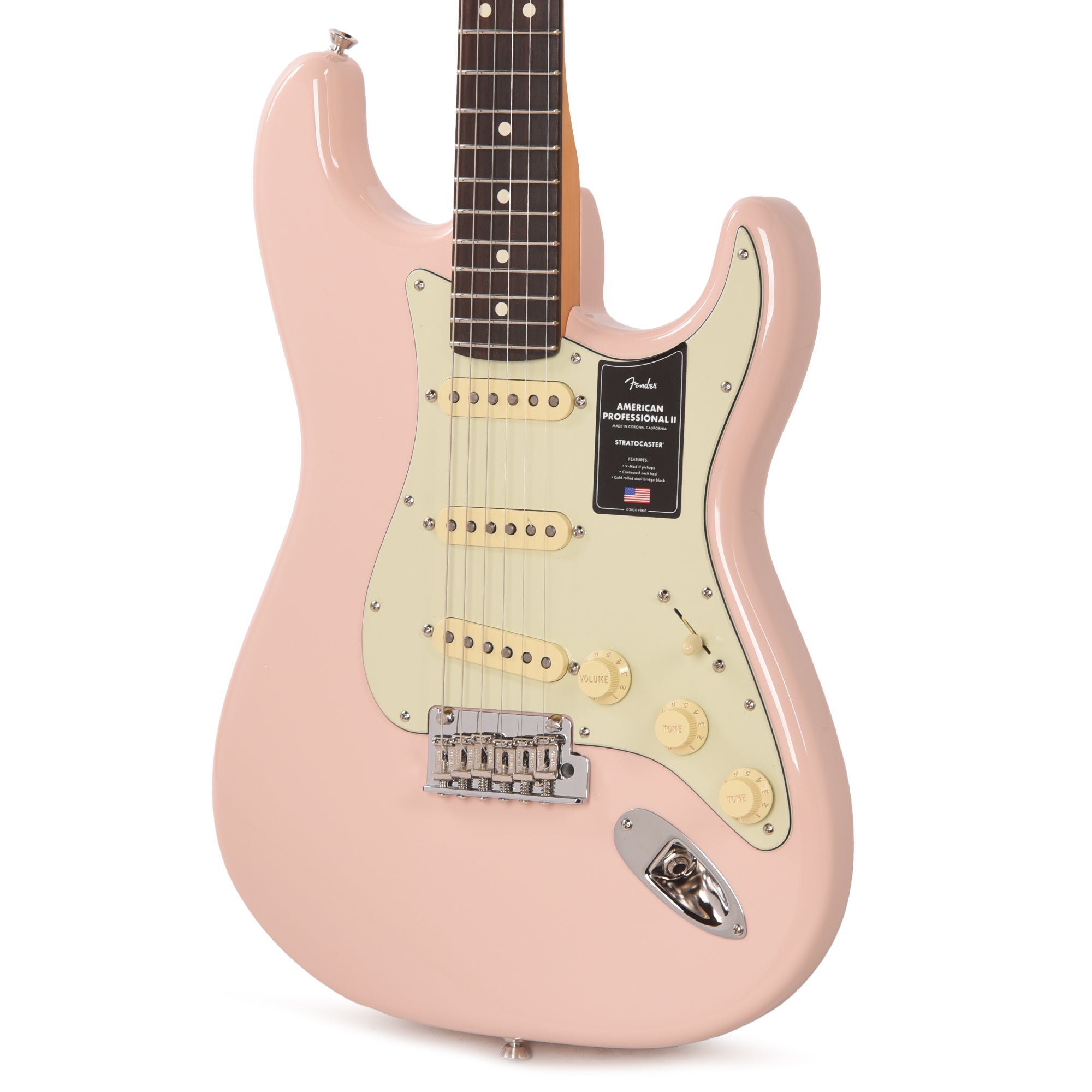 Fender Limited Edition American Professional II Stratocaster Shell Pink w/Matching Headcap Electric Guitars / Solid Body