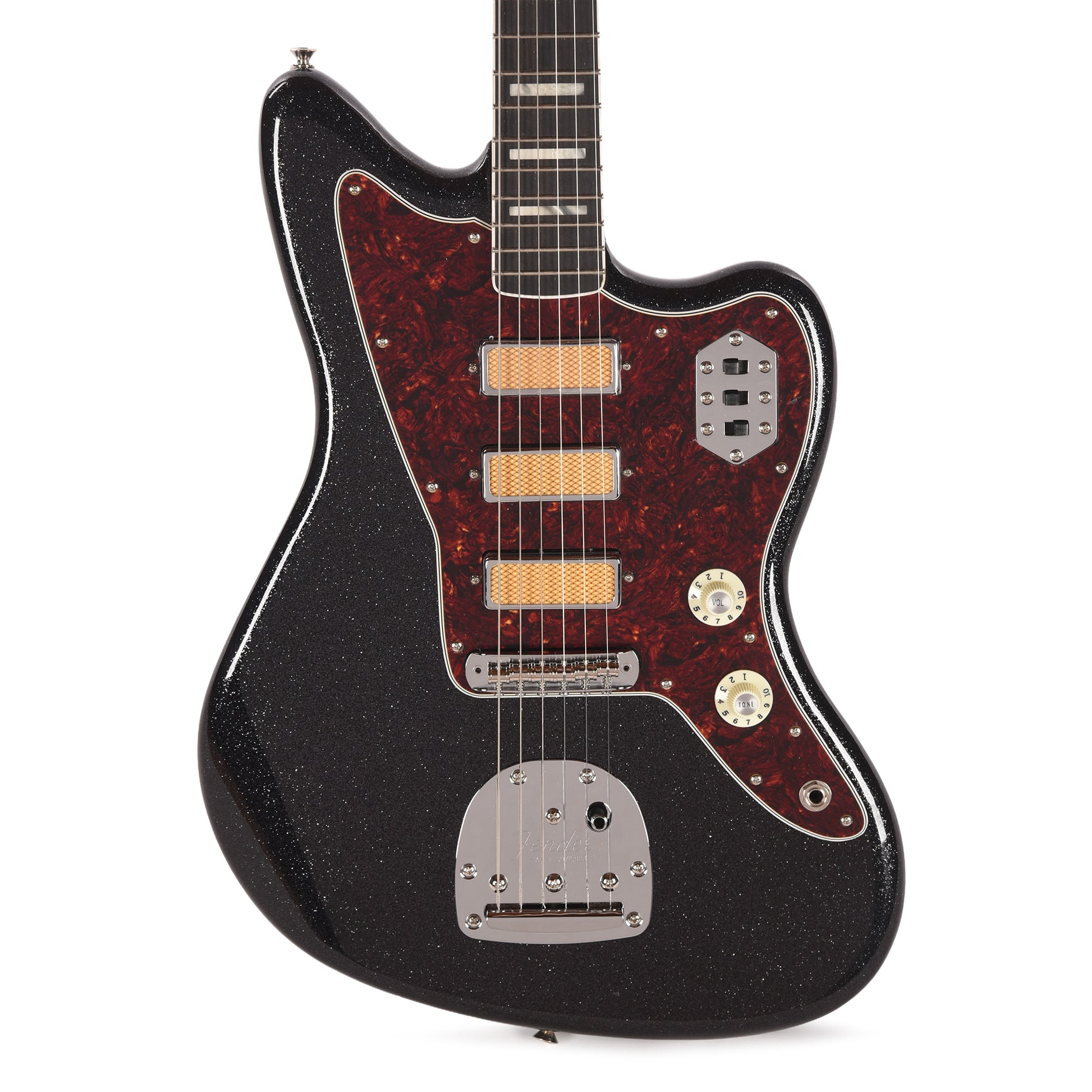 Fender Limited Edition Gold Foil Jazzmaster Black Sparkle w/Gold Foil Pickups Electric Guitars / Solid Body