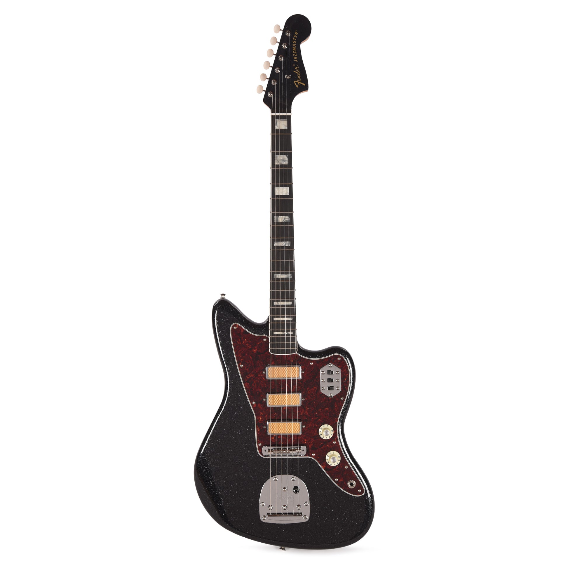 Fender Limited Edition Gold Foil Jazzmaster Black Sparkle w/Gold Foil Pickups Electric Guitars / Solid Body