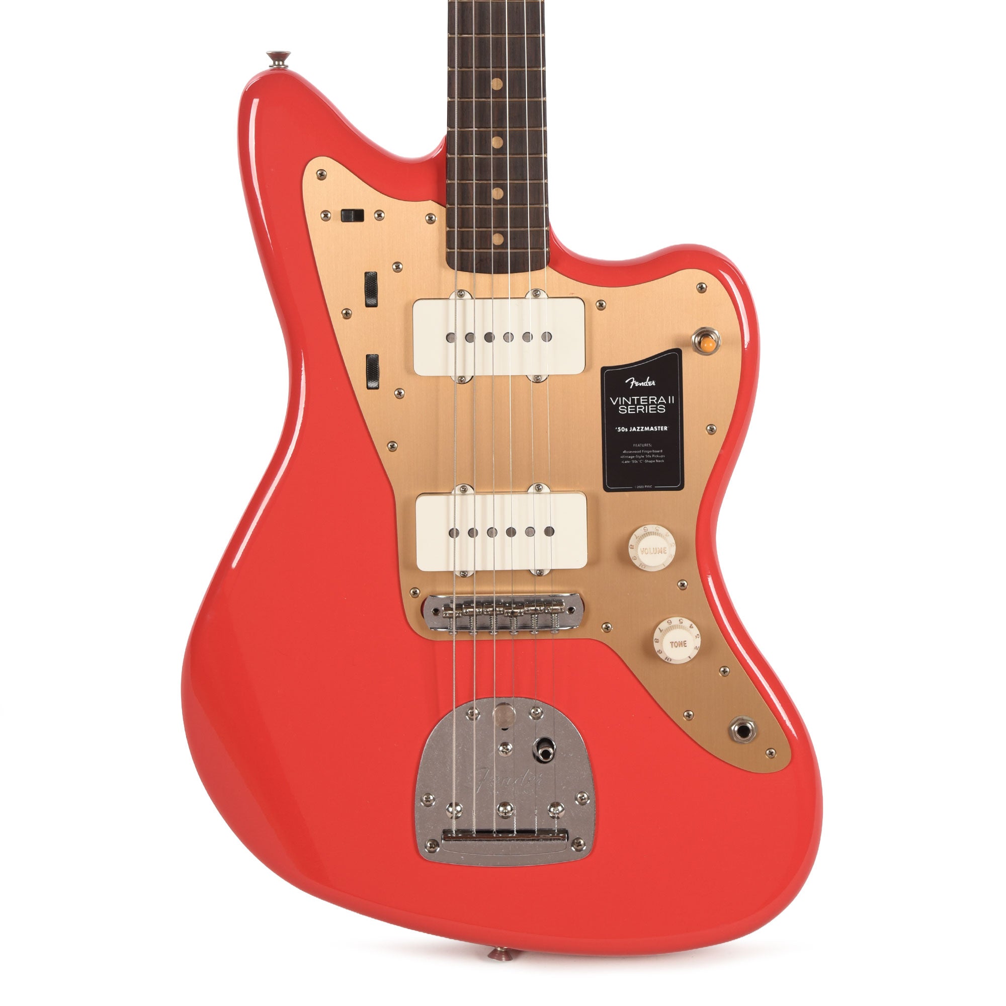 Fender Limited Edition Vintera II Road Worn '50s Jazzmaster Fiesta Red Electric Guitars / Solid Body