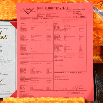 Fender Masterbuilt Apprentice Custom Tele NOS Mercedes Blue 2022 Electric Guitars / Solid Body