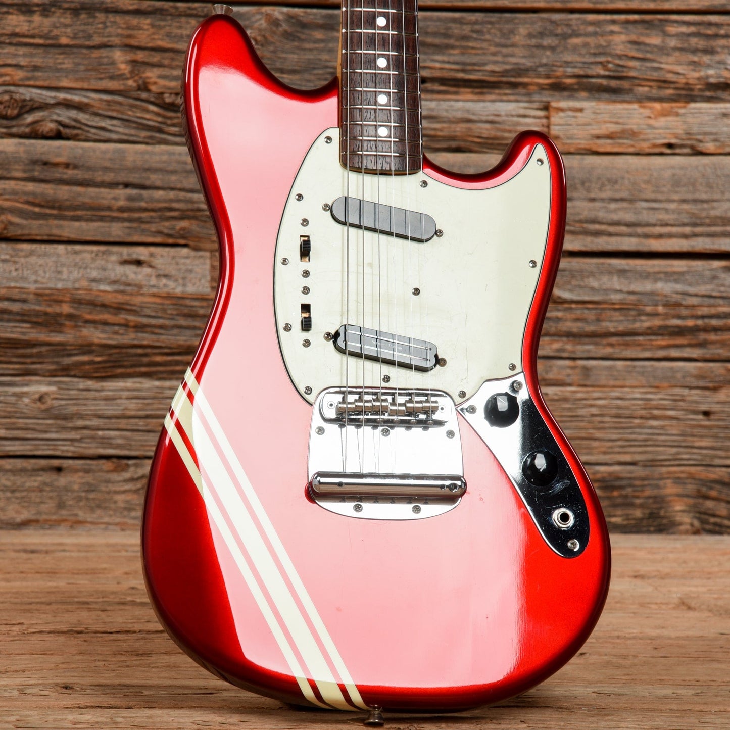 Fender MG-73 Mustang Reissue Competition Red Electric Guitars / Solid Body