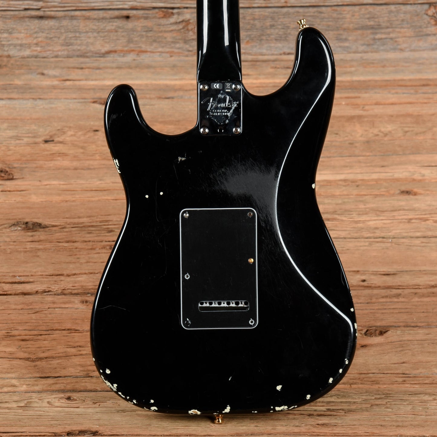Fender MIJ Stratocaster Neck with Unknown Fender Body Black Electric Guitars / Solid Body