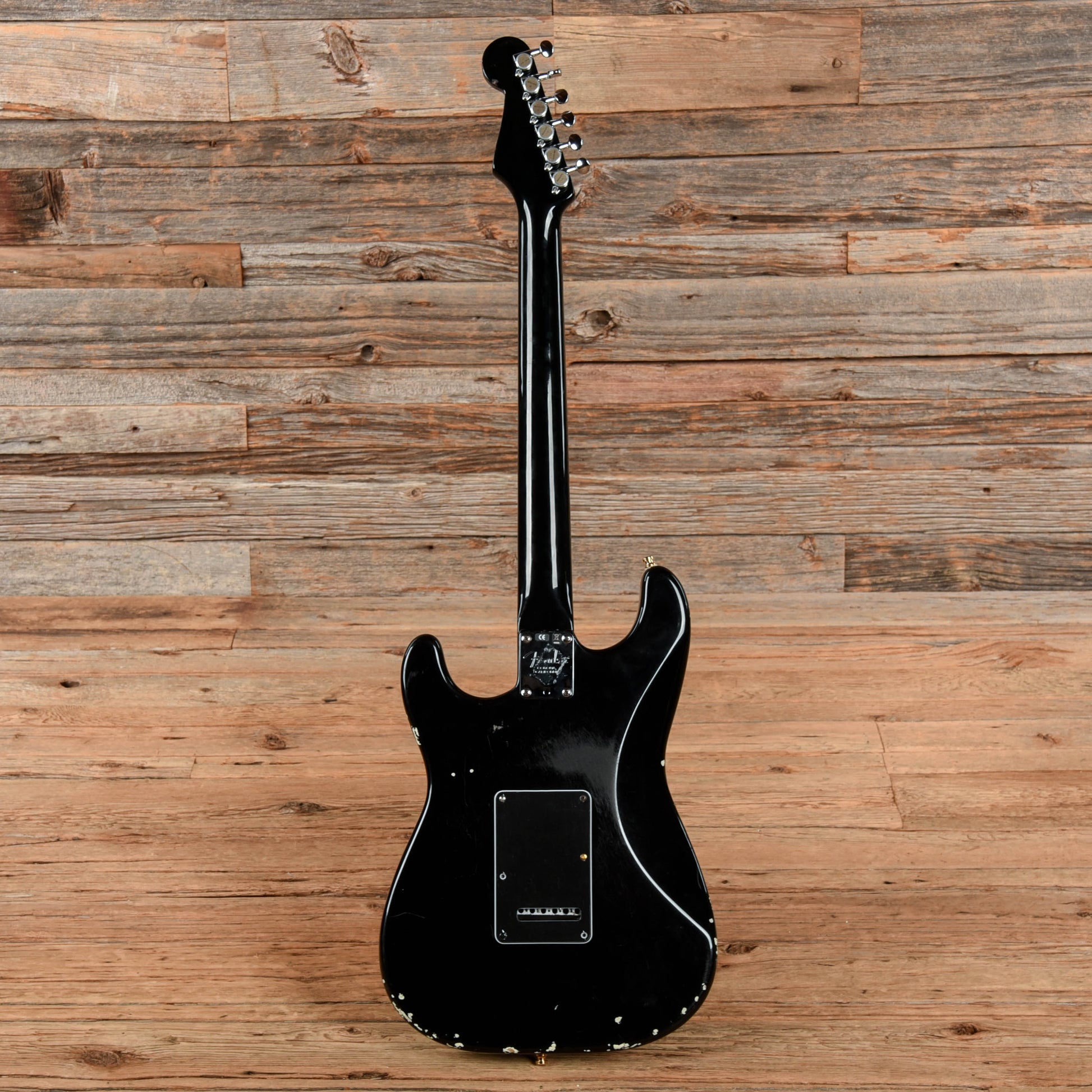 Fender MIJ Stratocaster Neck with Unknown Fender Body Black Electric Guitars / Solid Body