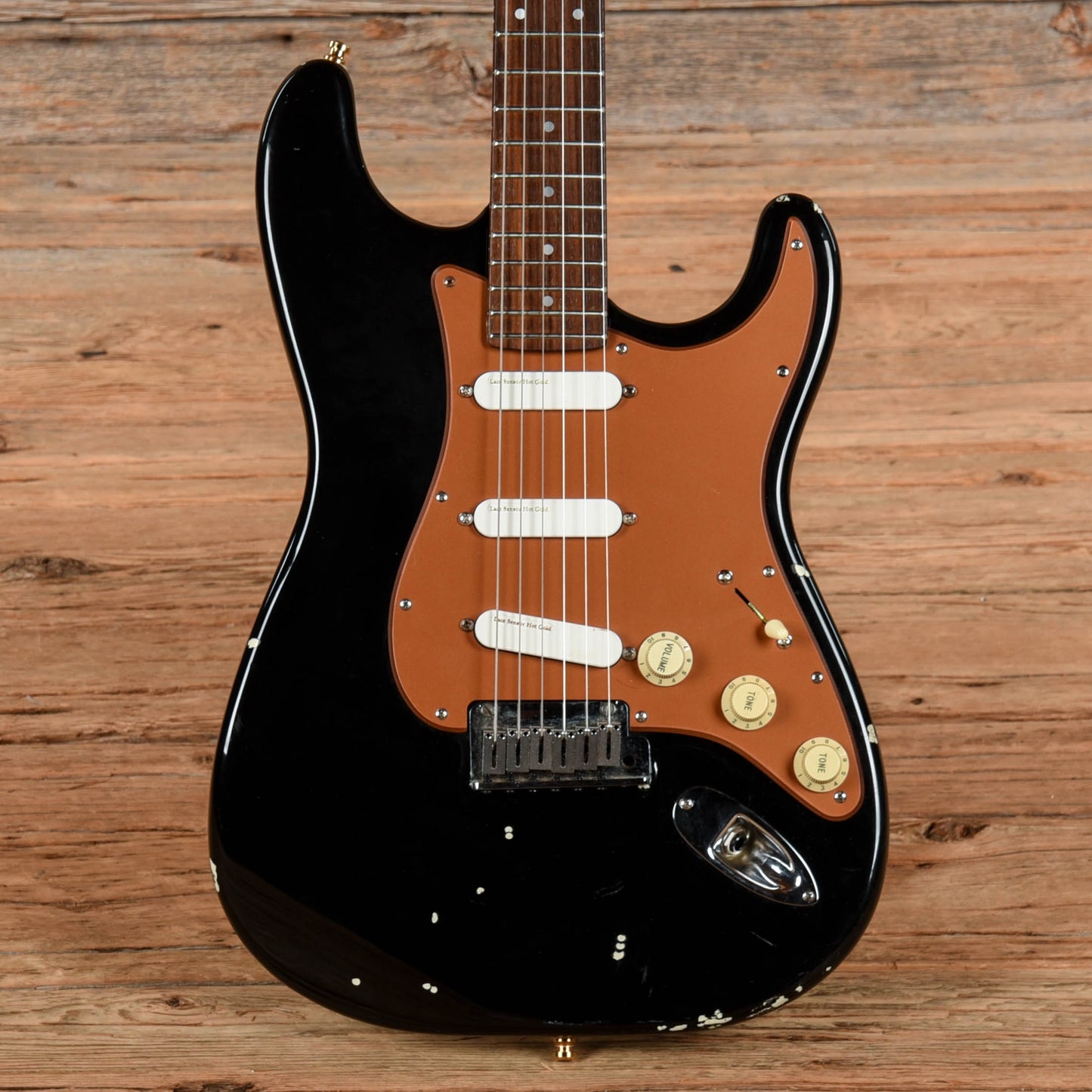 Fender MIJ Stratocaster Neck with Unknown Fender Body Black Electric Guitars / Solid Body