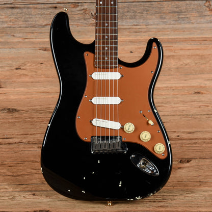 Fender MIJ Stratocaster Neck with Unknown Fender Body Black Electric Guitars / Solid Body