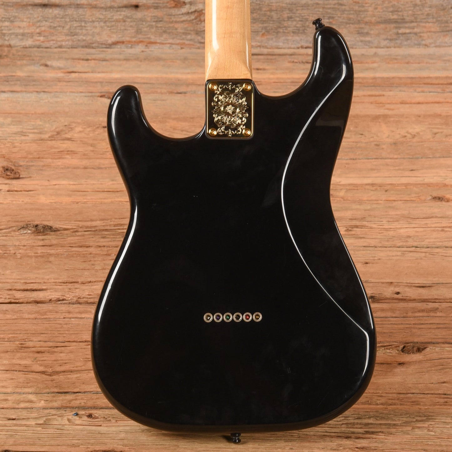 Fender MIJ Stratocaster Neck with Unknown Hardtail Body Black Electric Guitars / Solid Body