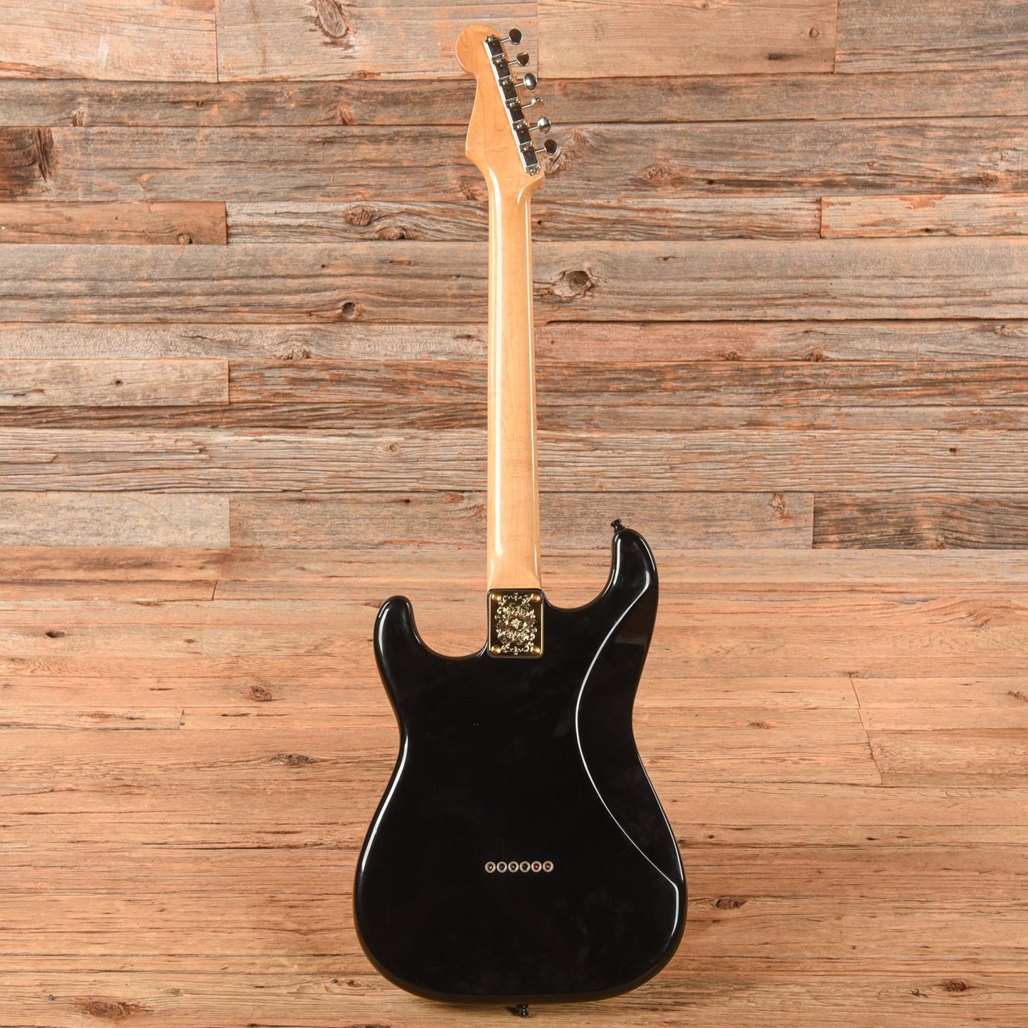 Fender MIJ Stratocaster Neck with Unknown Hardtail Body Black Electric Guitars / Solid Body
