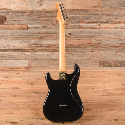Fender MIJ Stratocaster Neck with Unknown Hardtail Body Black Electric Guitars / Solid Body