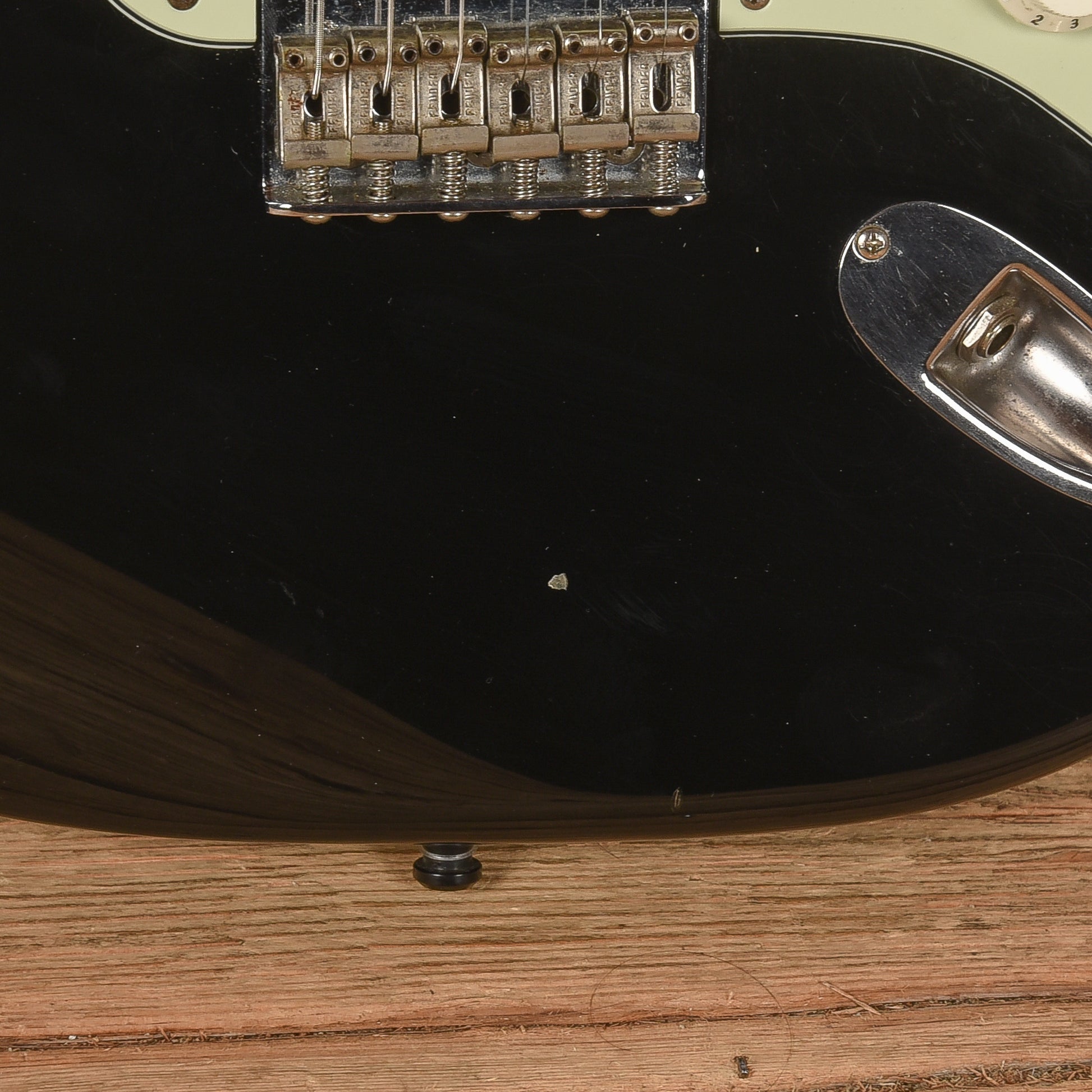 Fender MIJ Stratocaster Neck with Unknown Hardtail Body Black Electric Guitars / Solid Body