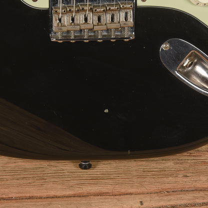 Fender MIJ Stratocaster Neck with Unknown Hardtail Body Black Electric Guitars / Solid Body