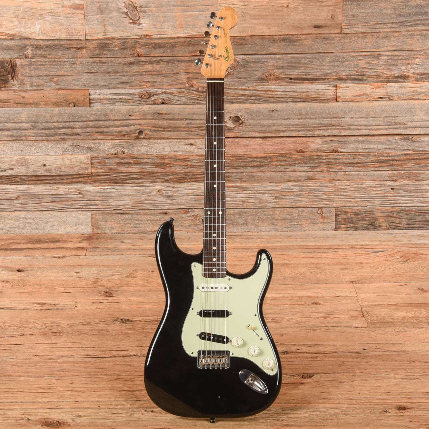 Fender MIJ Stratocaster Neck with Unknown Hardtail Body Black Electric Guitars / Solid Body