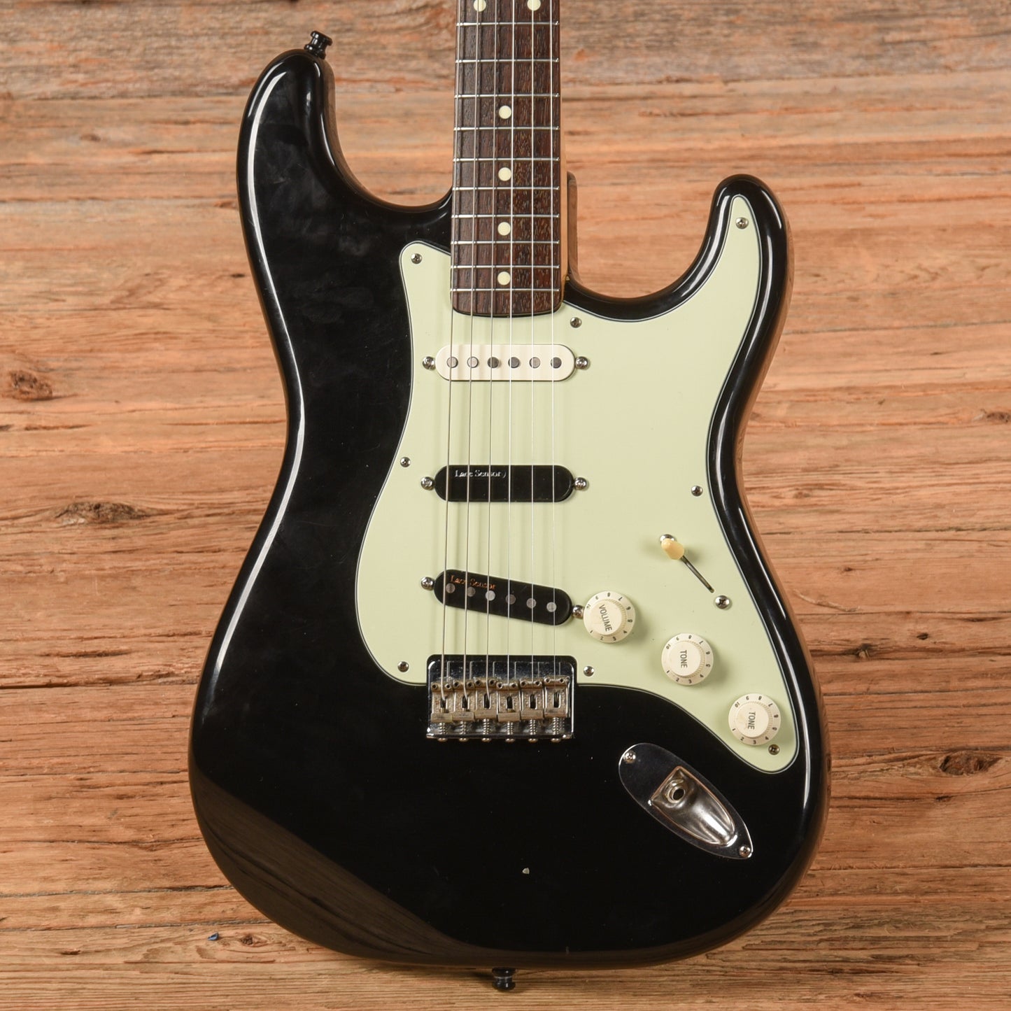 Fender MIJ Stratocaster Neck with Unknown Hardtail Body Black Electric Guitars / Solid Body