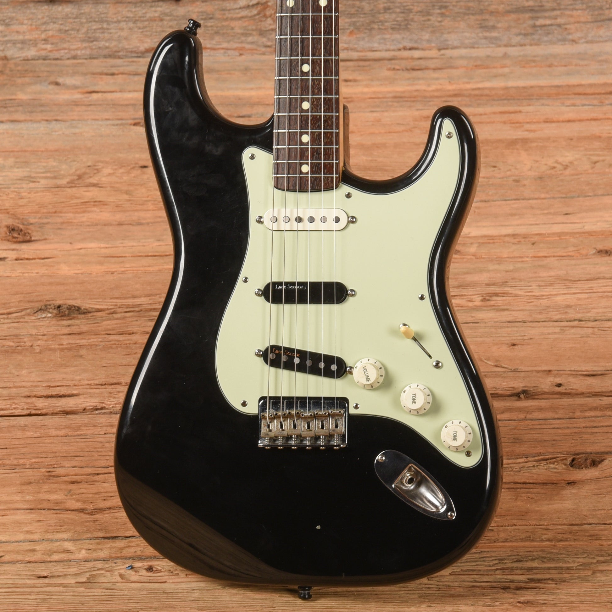 Fender MIJ Stratocaster Neck with Unknown Hardtail Body Black Electric Guitars / Solid Body