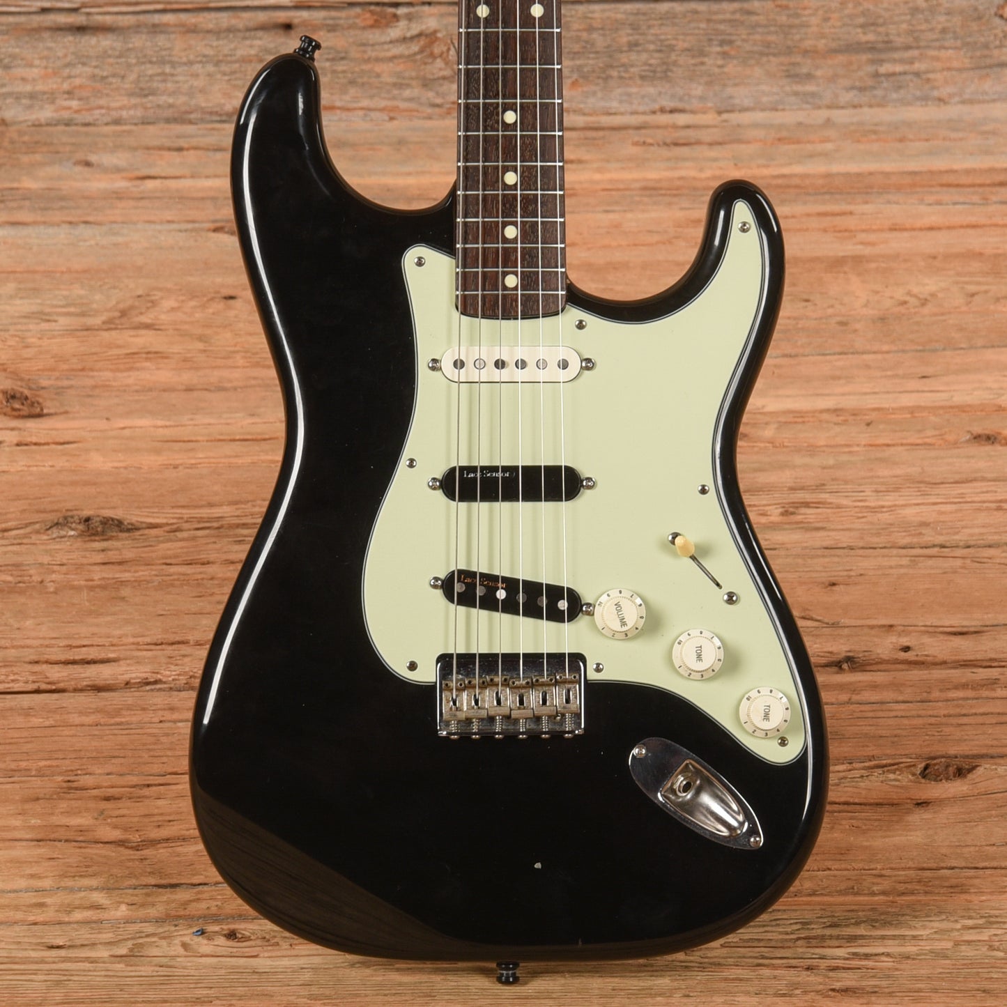 Fender MIJ Stratocaster Neck with Unknown Hardtail Body Black Electric Guitars / Solid Body