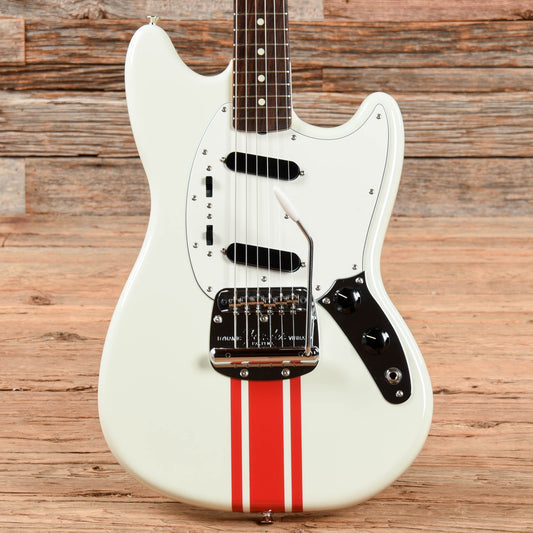 Fender MIJ Traditional 60s Mustang Olympic White/Red Competition Stripe 2023 Electric Guitars / Solid Body