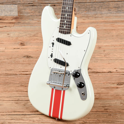 Fender MIJ Traditional 60s Mustang Olympic White/Red Competition Stripe 2023 Electric Guitars / Solid Body