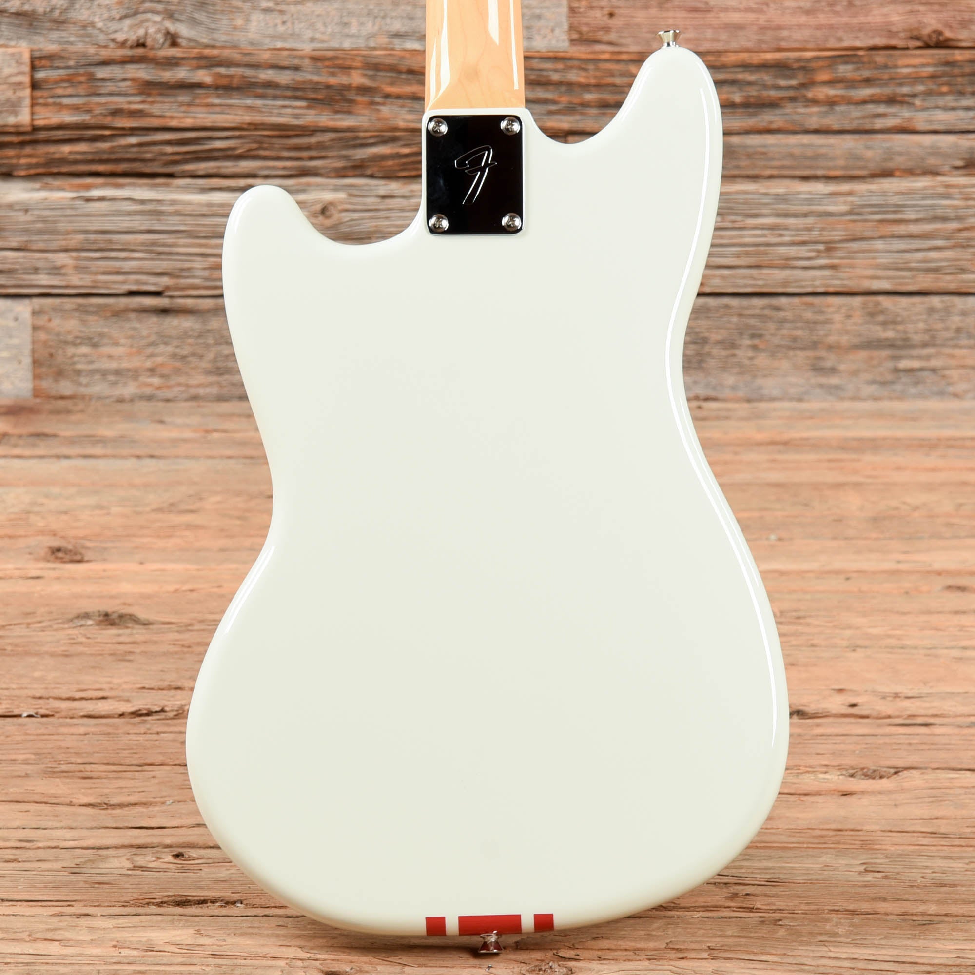 Fender MIJ Traditional 60s Mustang Olympic White/Red Competition Stripe 2023 Electric Guitars / Solid Body