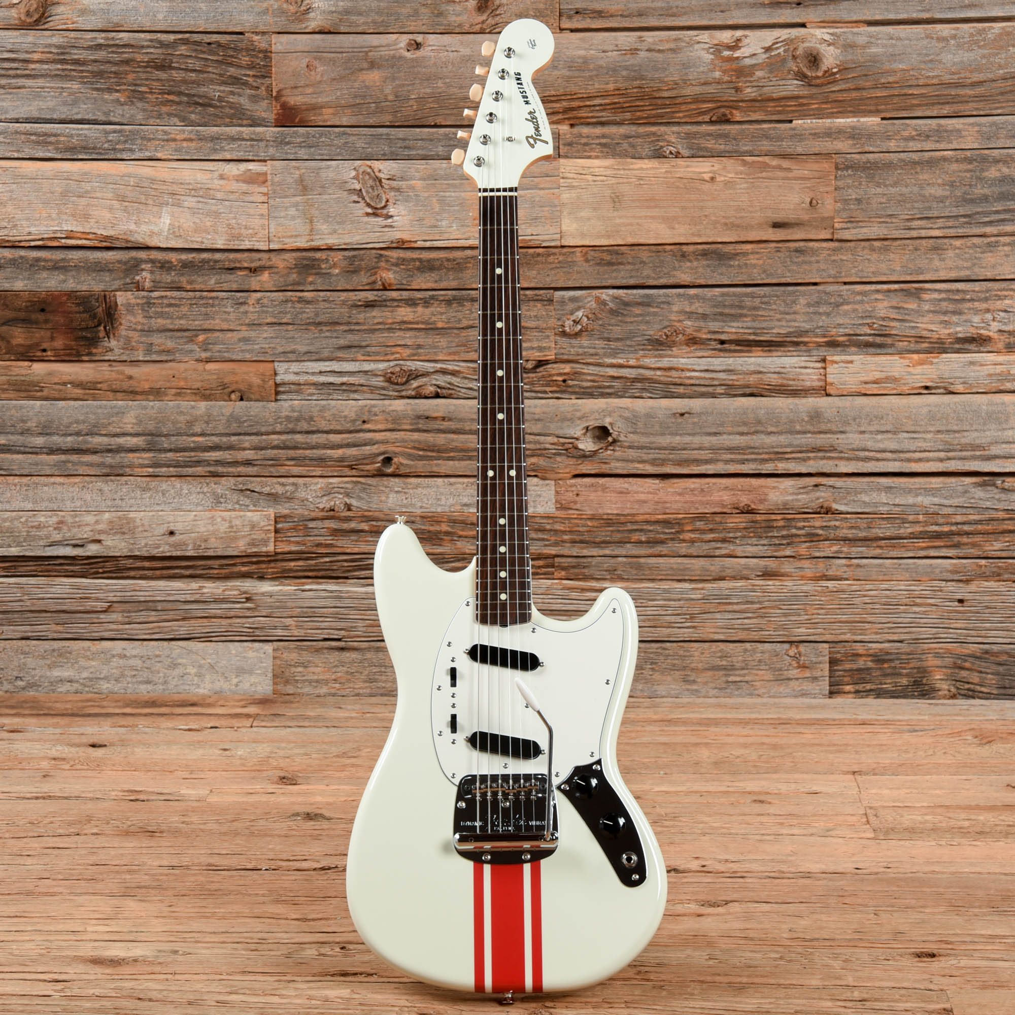 Fender MIJ Traditional 60s Mustang Olympic White/Red Competition