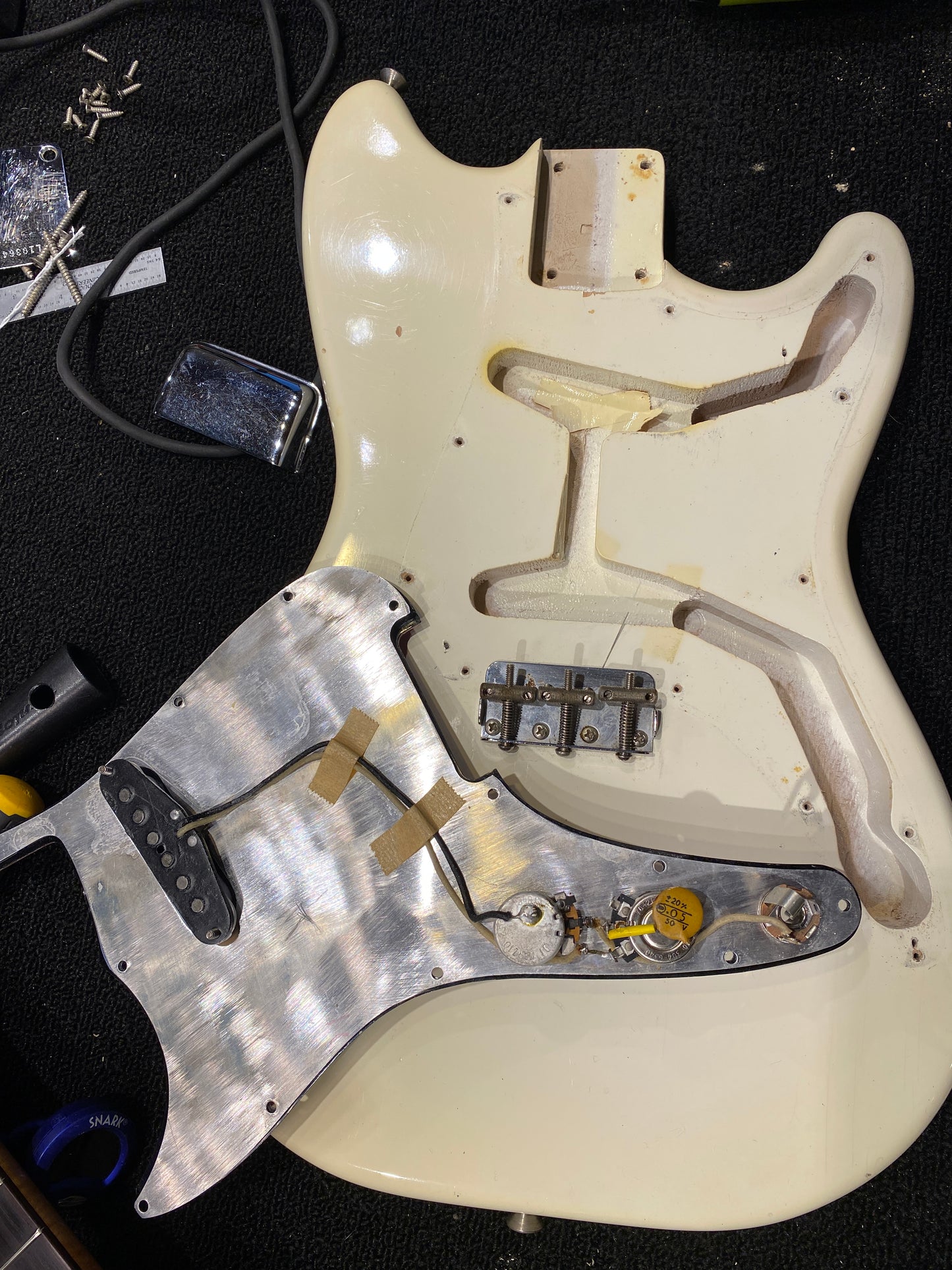 Fender Music Master Olympic White 1963 Electric Guitars / Solid Body