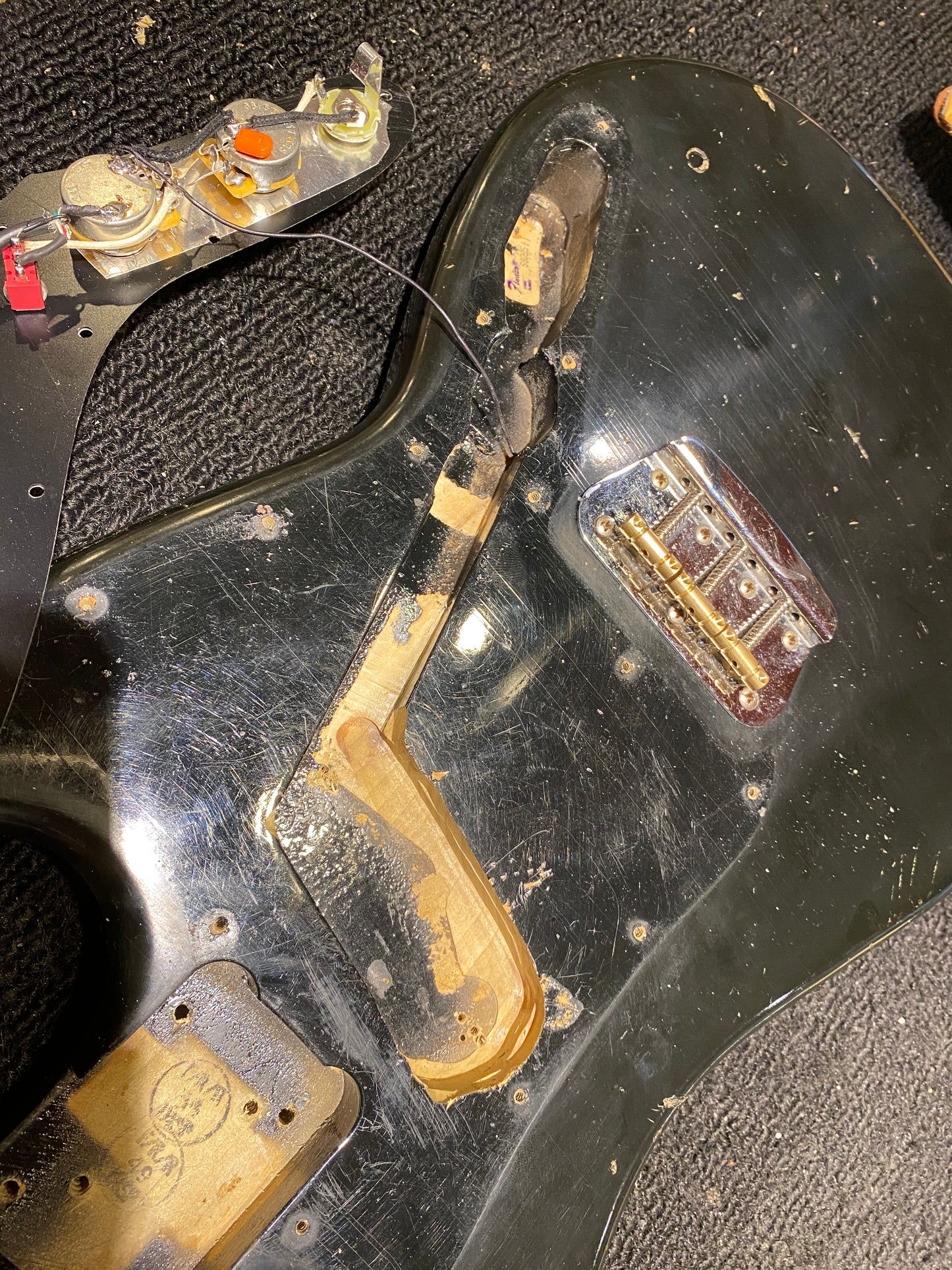 Fender Musicmaster Black 1978 Electric Guitars / Solid Body