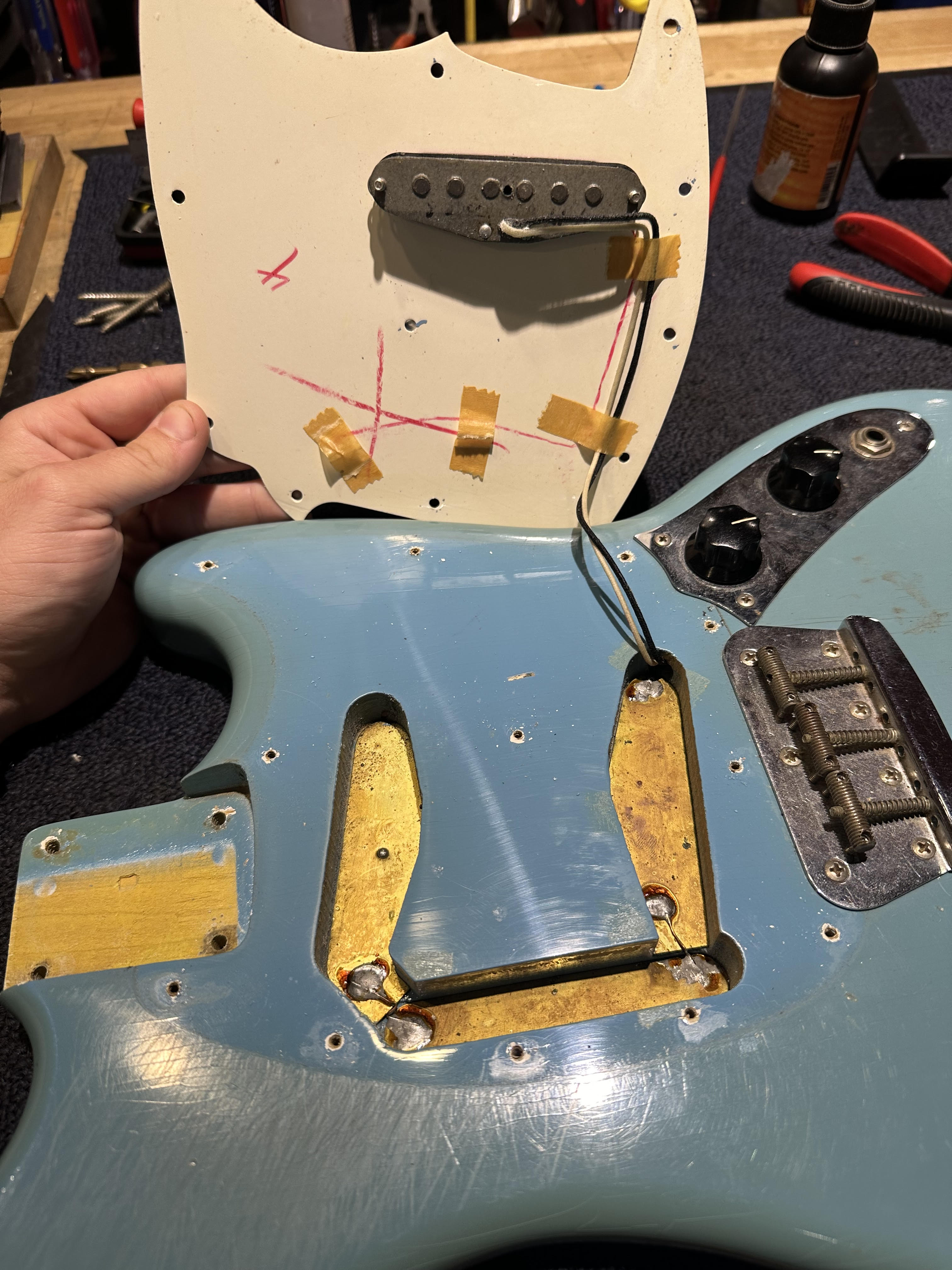 Fender Musicmaster II Blue 1965 Electric Guitars / Solid Body