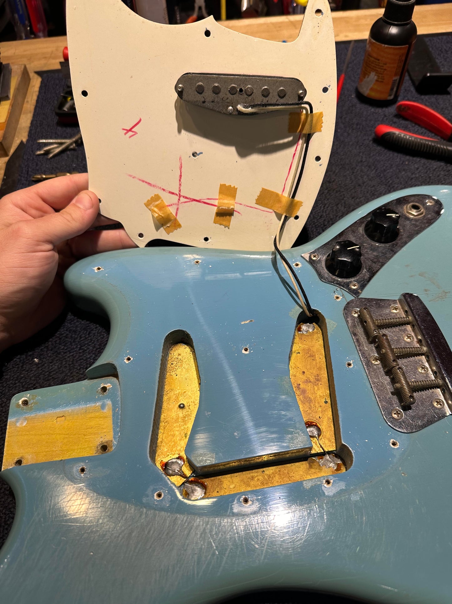 Fender Musicmaster II Blue 1965 Electric Guitars / Solid Body