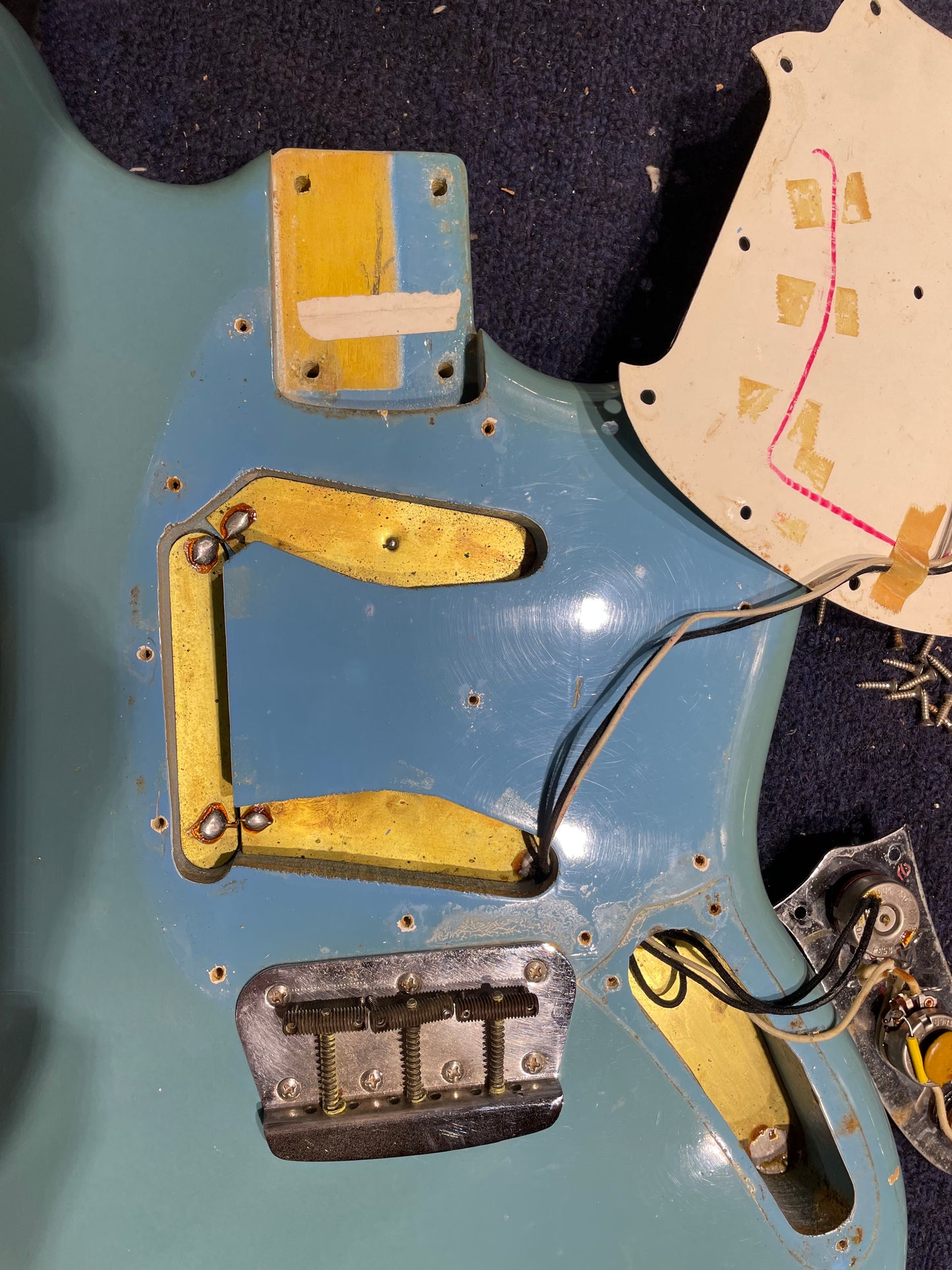 Fender Musicmaster II Daphne Blue 1965 Electric Guitars / Solid Body