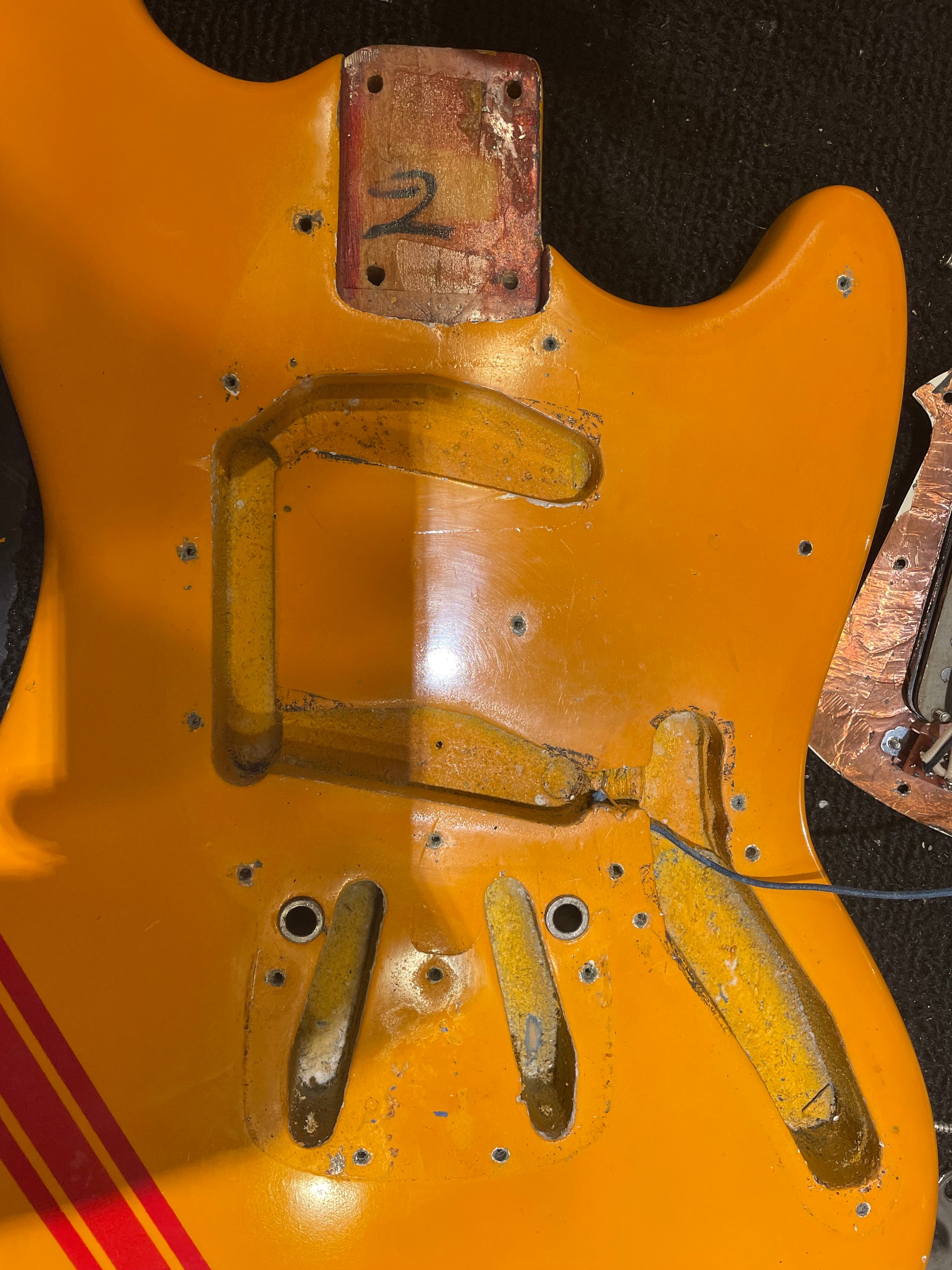 Fender Mustang Competition Orange Refin 1968 Electric Guitars / Solid Body