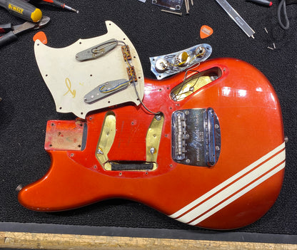 Fender Mustang Competition Red 1970 Electric Guitars / Solid Body