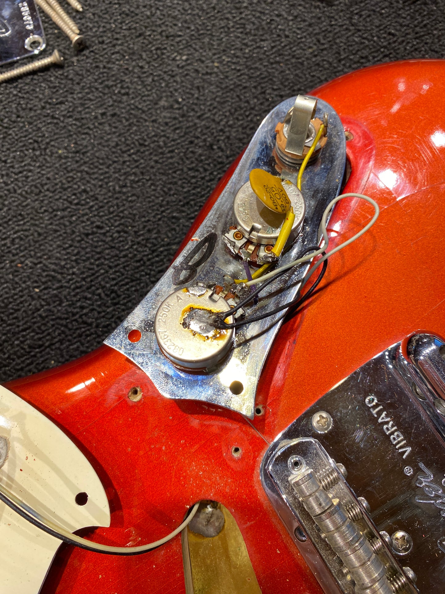 Fender Mustang Competition Red 1970 Electric Guitars / Solid Body