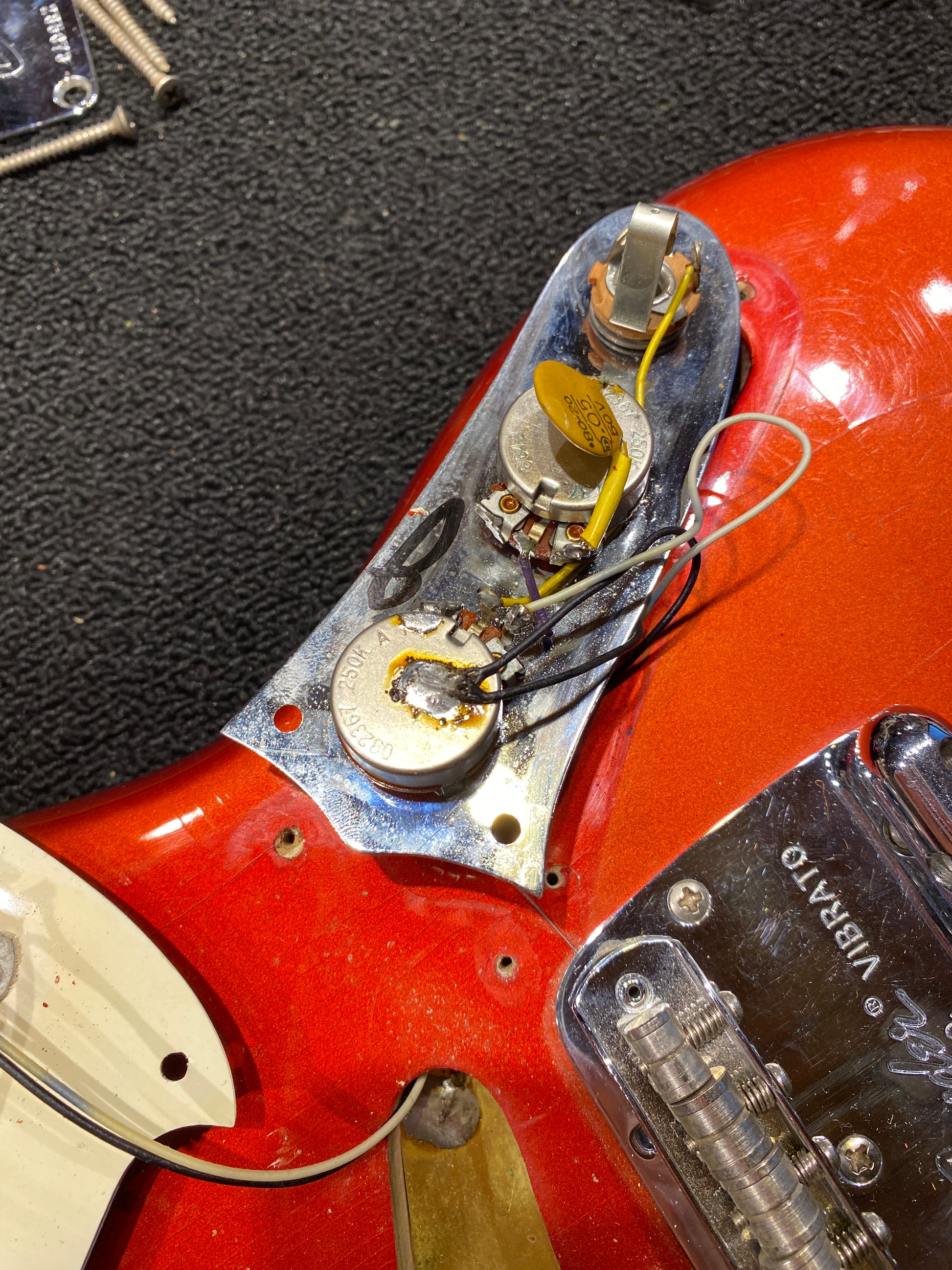 Fender Mustang Competition Red 1970 Electric Guitars / Solid Body