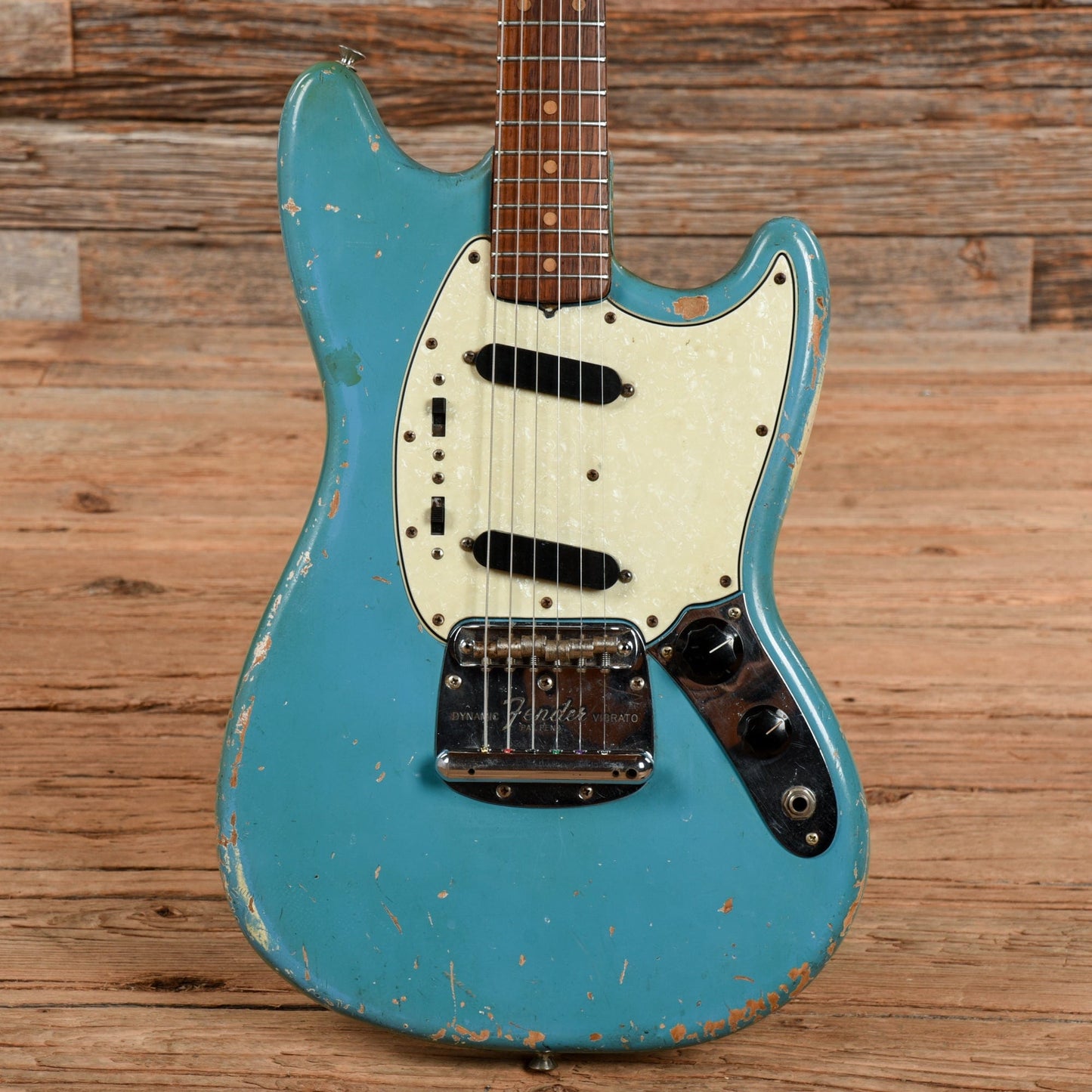 Fender Mustang Daphne Blue 1966 Electric Guitars / Solid Body