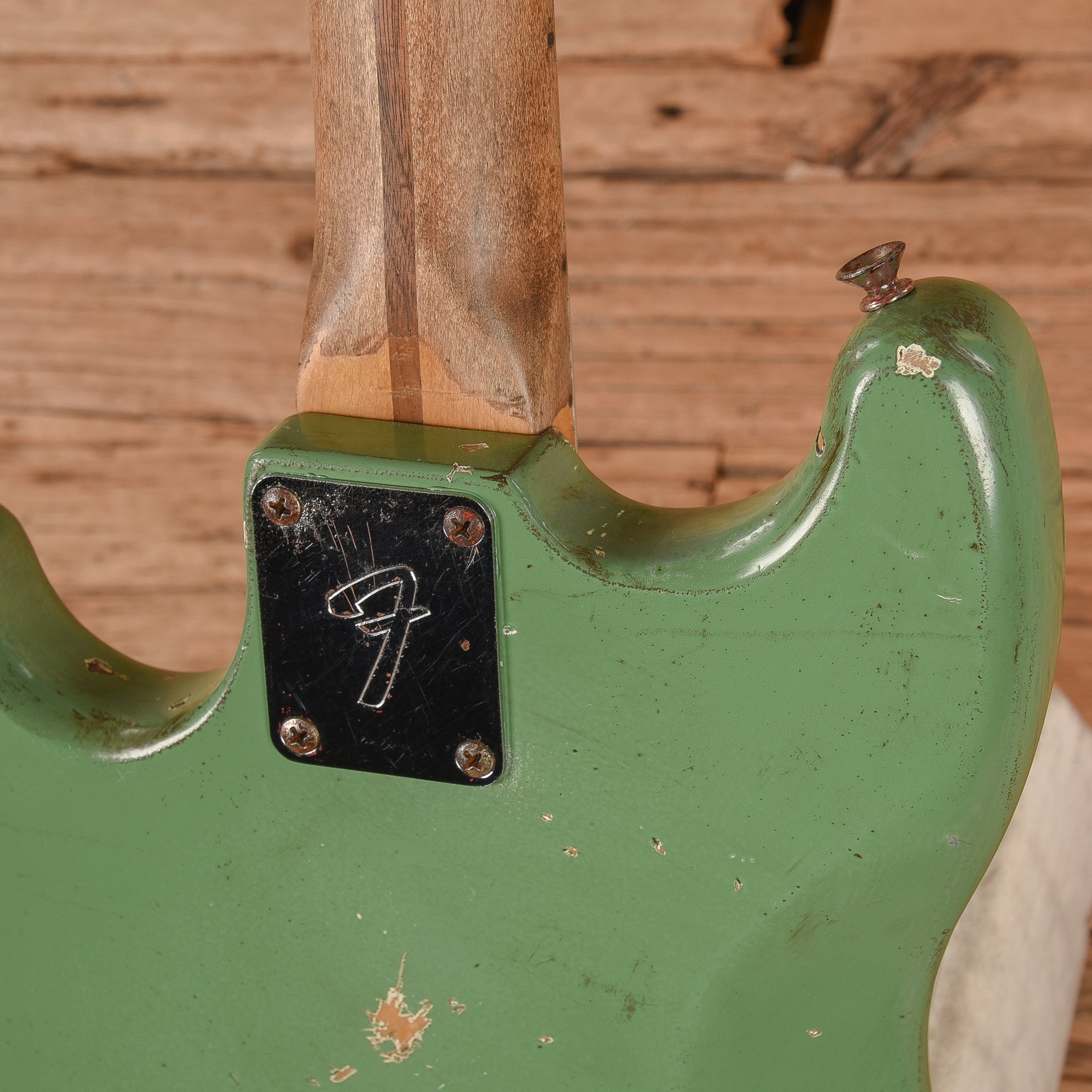 Fender Mustang Green Refin 1977 Electric Guitars / Solid Body