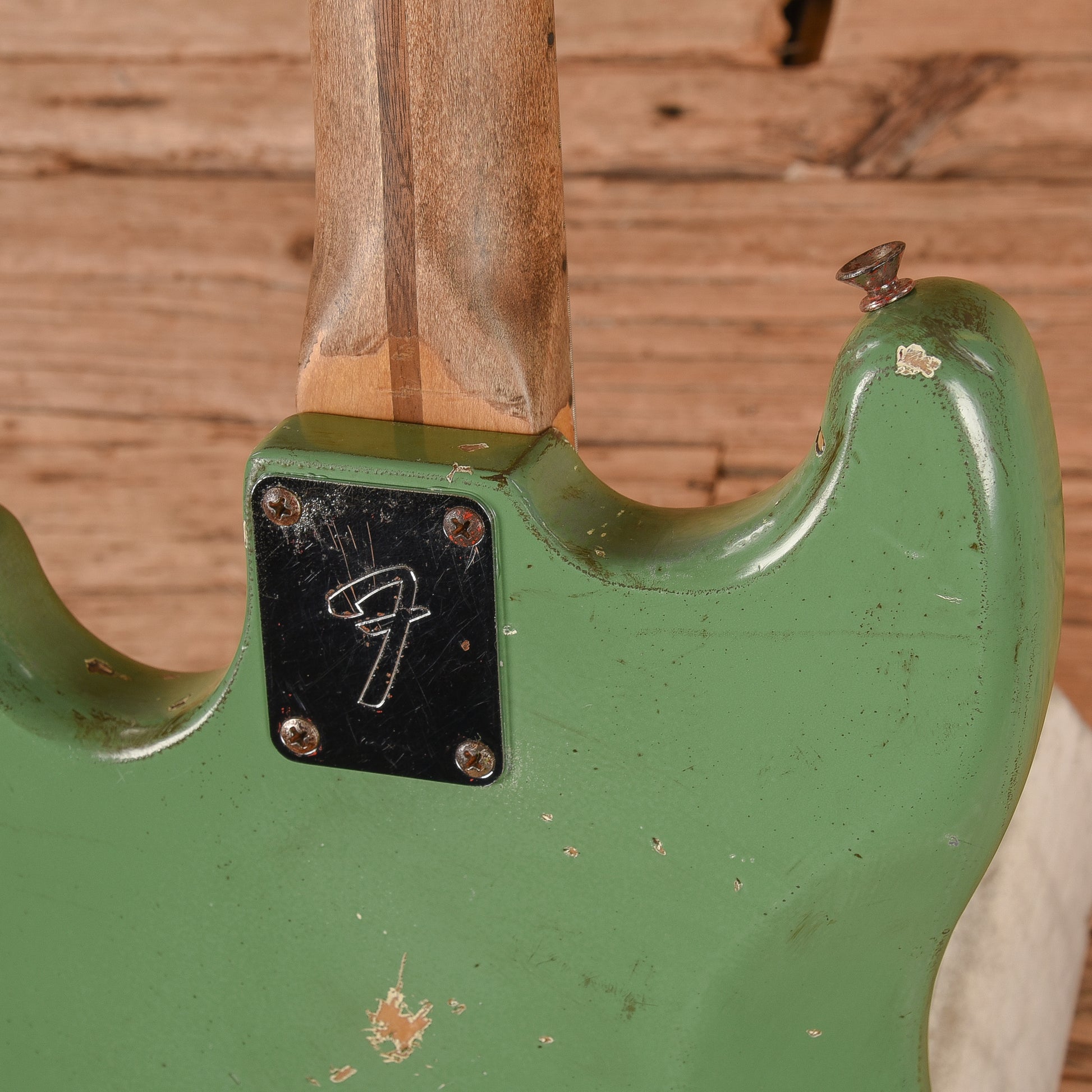 Fender Mustang Green Refin 1977 Electric Guitars / Solid Body