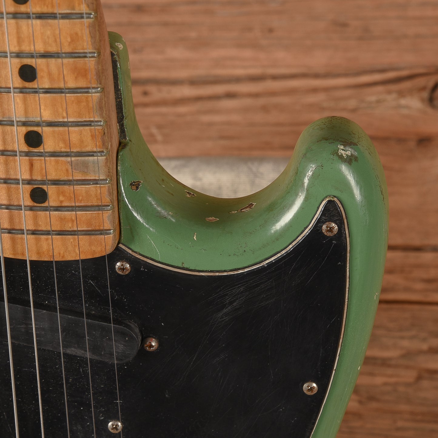 Fender Mustang Green Refin 1977 Electric Guitars / Solid Body