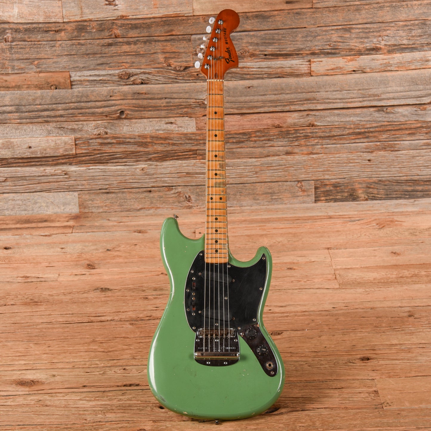 Fender Mustang Green Refin 1977 Electric Guitars / Solid Body