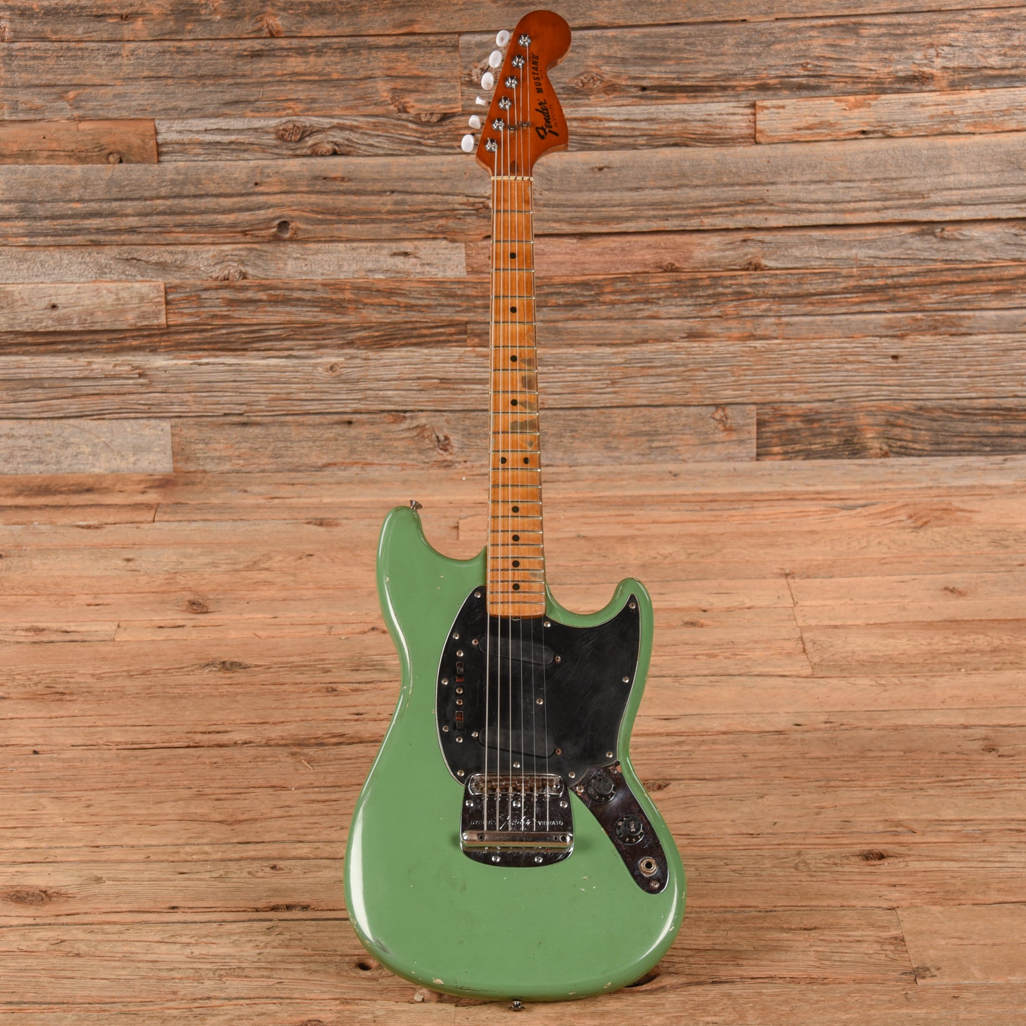 Fender Mustang Green Refin 1977 Electric Guitars / Solid Body