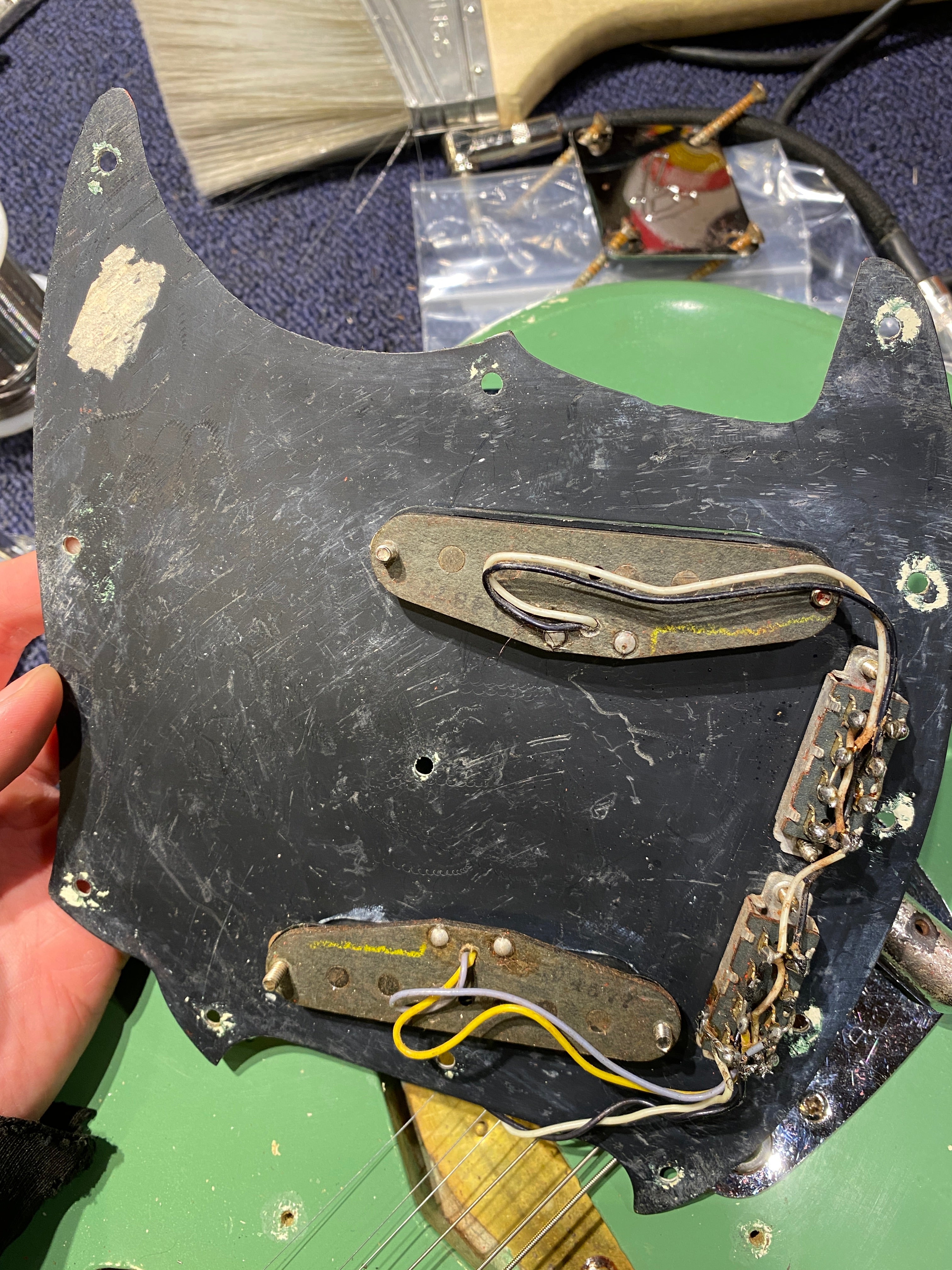 Fender Mustang Green Refin 1977 Electric Guitars / Solid Body