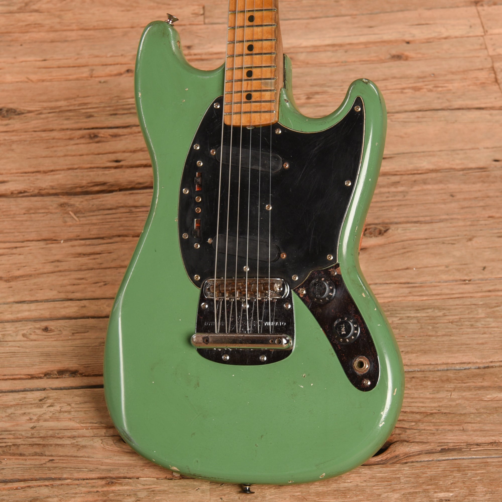 Fender Mustang Green Refin 1977 Electric Guitars / Solid Body