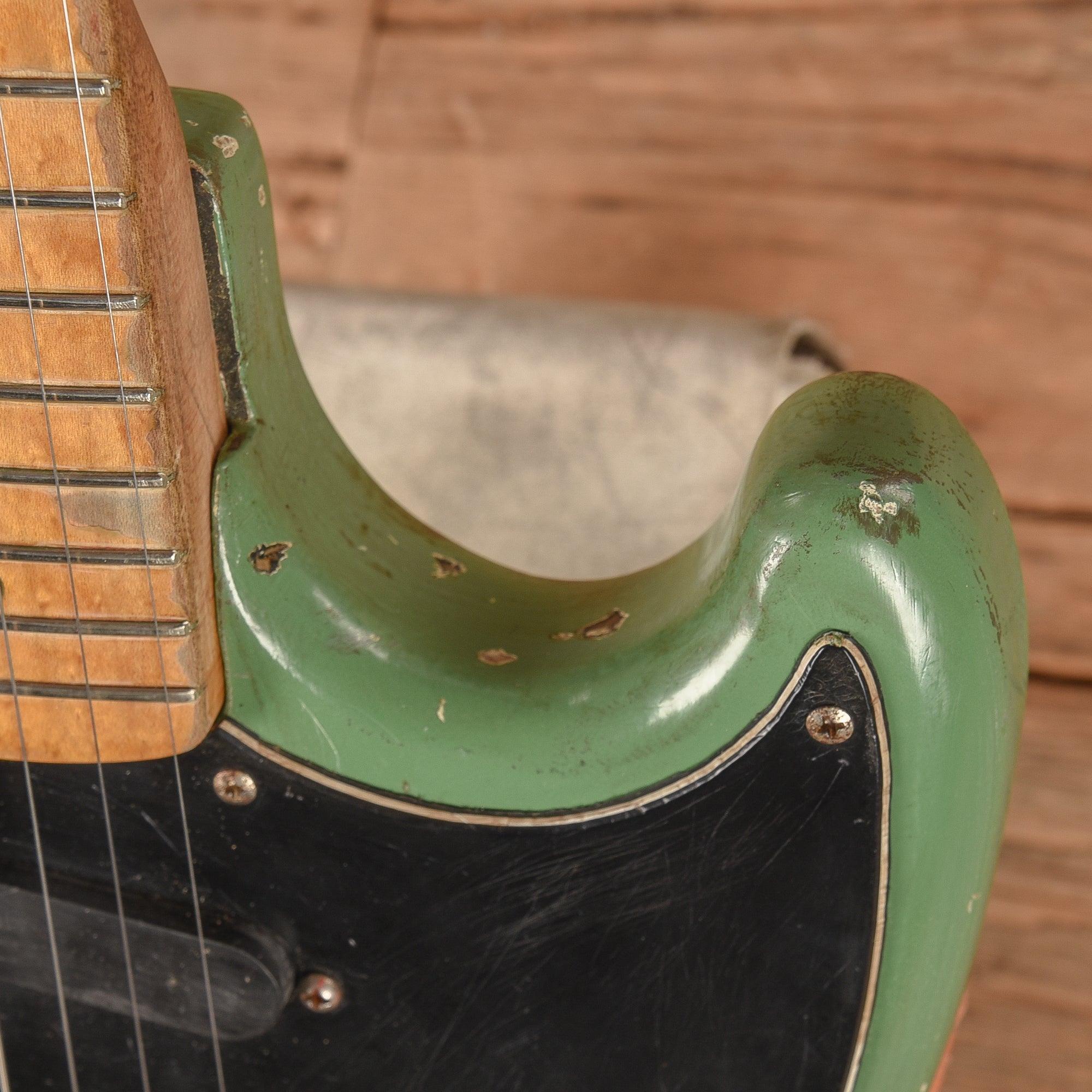 Fender Mustang Green Refin 1977 Electric Guitars / Solid Body