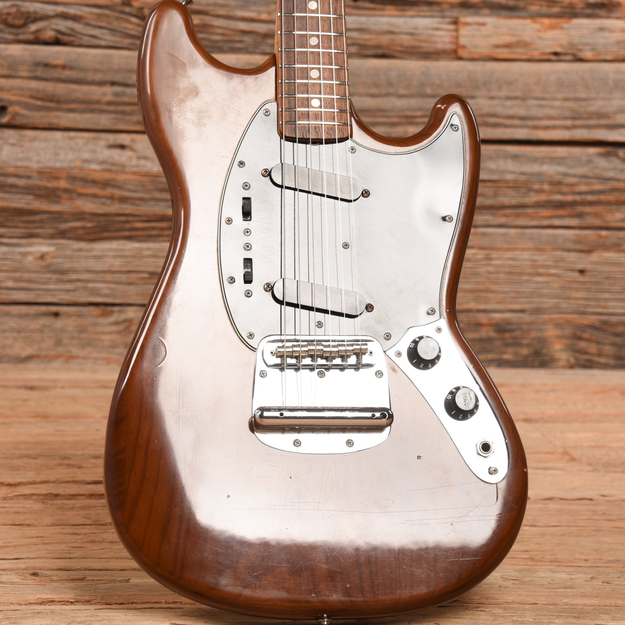 Fender Mustang Mocha 1977 Electric Guitars / Solid Body